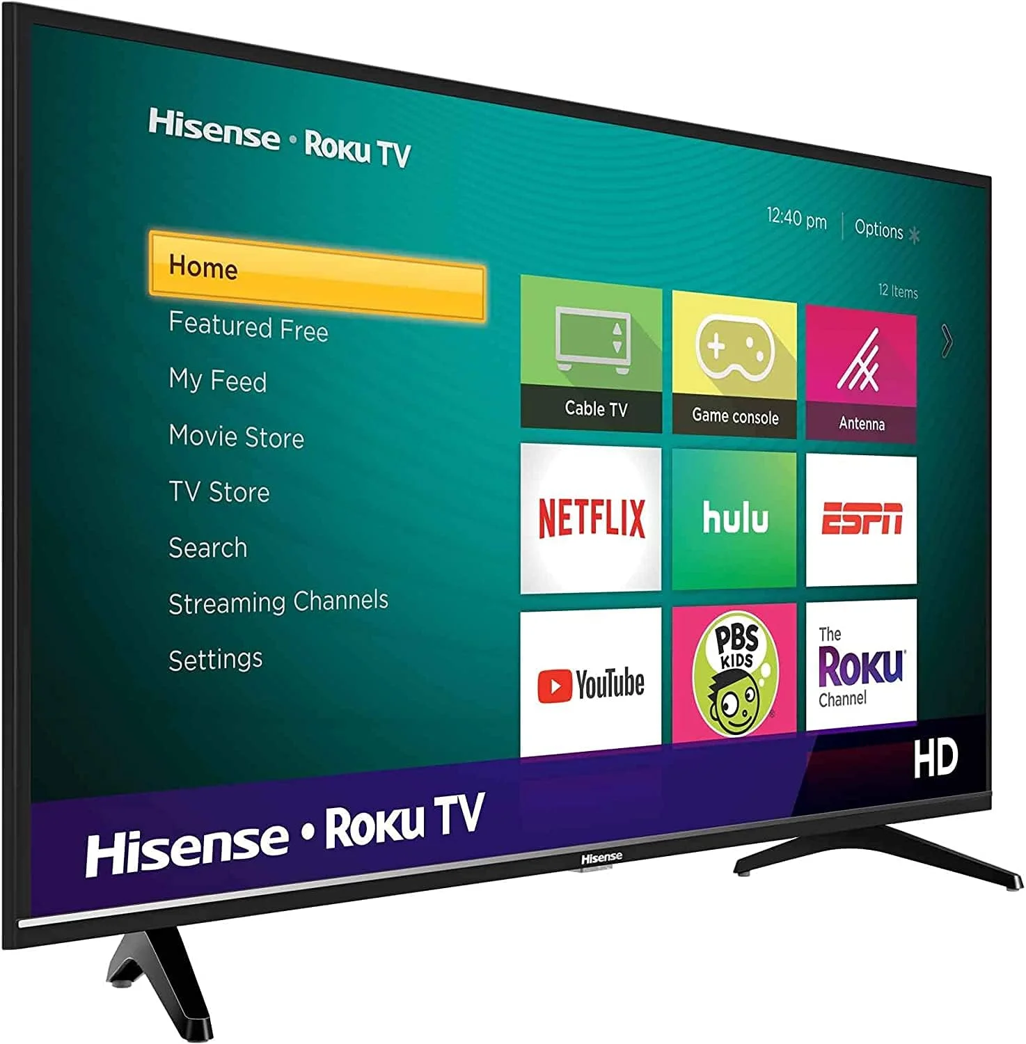 تلویزیون هوشمند 32 اینچی Hisense 4K FHD، با Dolby Vision HDR، DTS Virtual X، یوتیوب، نتفلیکس، Freeview Play و Alexa داخلی، بلوتوث و WiFi مدل 32A4GTUK