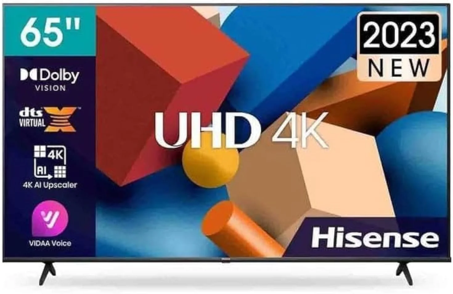 تلویزیون هوشمند 65 اینچی هایسنس مدل 65A61K با کیفیت 4K UHD و تکنولوژی DLED (مدل 2023)