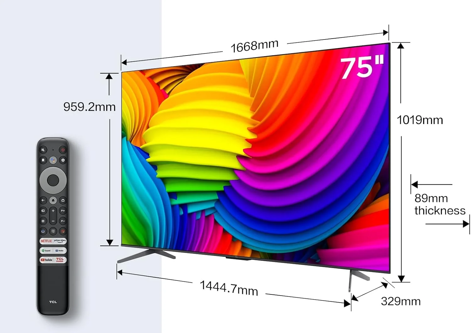 تلویزیون هوشمند 75 اینچی TCL 4K QLED HDR 10+ با فناوری Quantum Dot، Dolby Vision Atmos، Game Master، طراحی باریک Quantum Dot مدل 75C647 - (مدل 2023) تلویزیون هوشمند 75 اینچی TCL 4K QLED HDR 10+ با فناوری Quantum Dot، Dolby Vision Atmos، Game Master، طراحی باریک Quantum Dot مدل 75C647 - (مدل 2023)