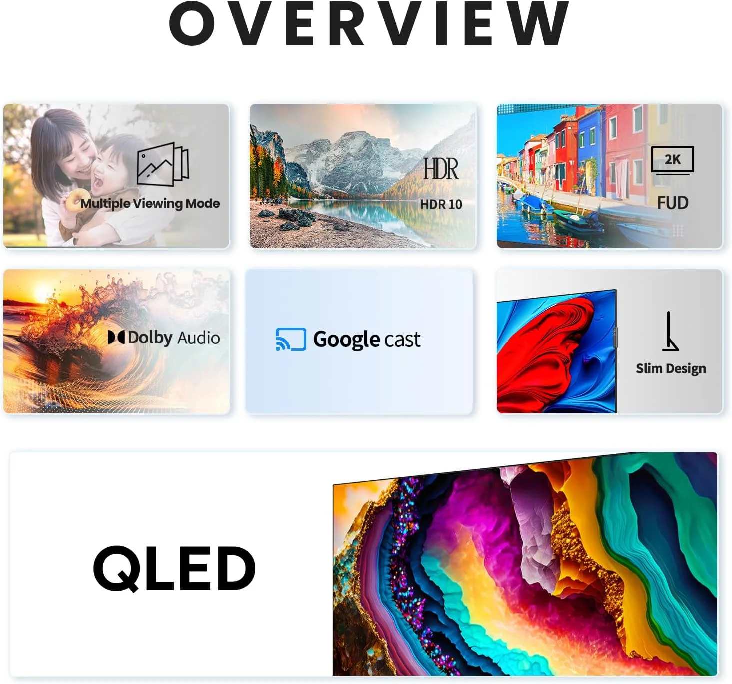 تلویزیون هوشمند 32 اینچی تی سی ال QLED HDR 10 Google TV، صدای دالبی، حالت بازی، مراقبت چندگانه از چشم با طراحی باریک - 32S5K (مدل 2025) تلویزیون هوشمند 32 اینچی تی سی ال QLED HDR 10 Google TV، صدای دالبی، حالت بازی، مراقبت چندگانه از چشم با طراحی باریک - 32S5K (مدل 2025)