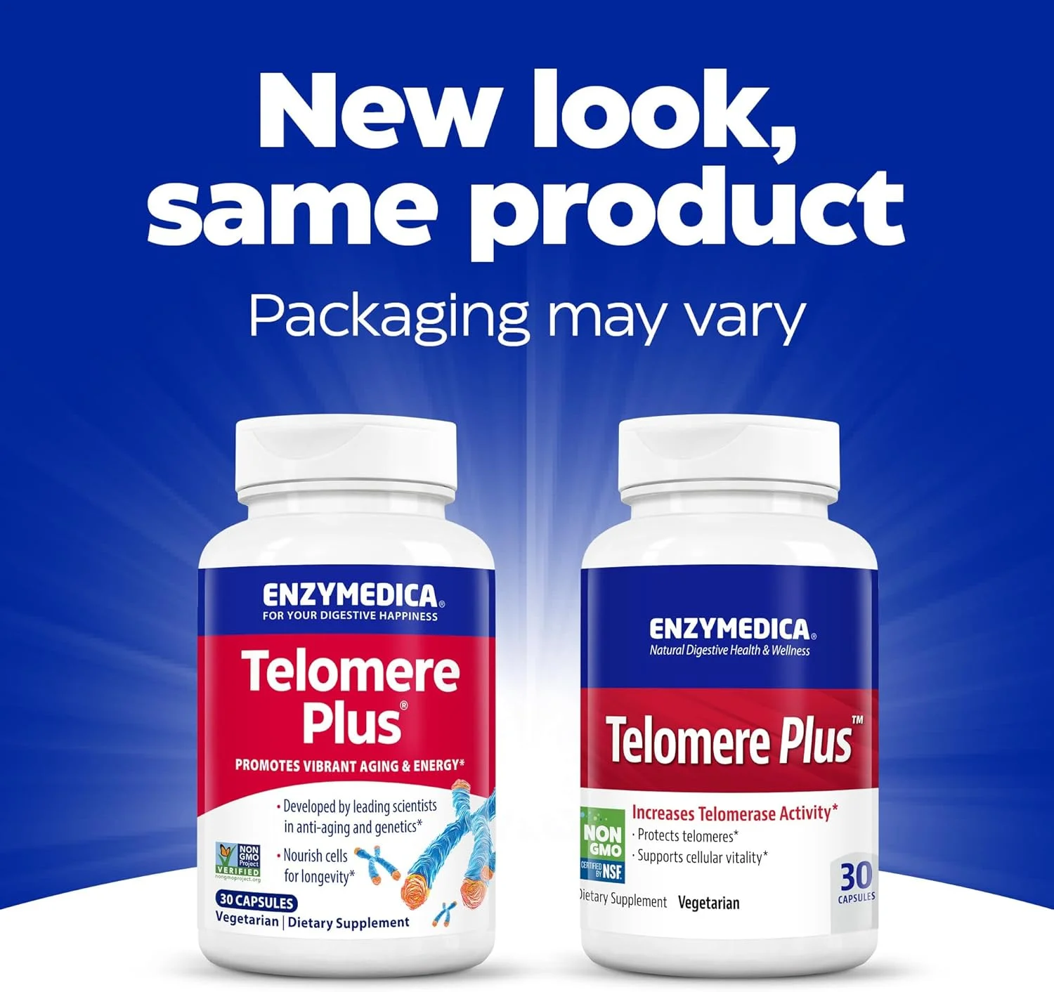 انزیمدیکا، تلومر پلاس، پشتیبانی از سلامت پیری، سلامت سلولی و انرژی با ویتامین D3، رودیولا و آستراگالوس، گیاهی، 30 کپسول (30 سروینگ) انزیمدیکا، تلومر پلاس، پشتیبانی از سلامت پیری، سلامت سلولی و انرژی با ویتامین D3، رودیولا و آستراگالوس، گیاهی، 30 کپسول (30 سروینگ)