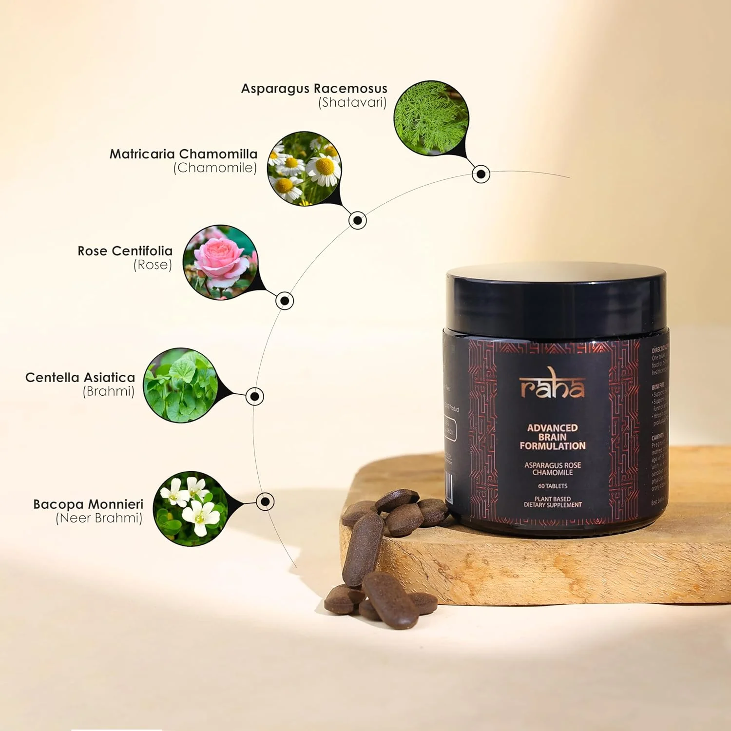 رها - فرمول پیشرفته مغز (گل رز بابونه) مکمل غذایی گیاهی، کمک به اضطراب، افسردگی و بهبود خواب - 60 قرص رها - فرمول پیشرفته مغز (گل رز بابونه) مکمل غذایی گیاهی، کمک به اضطراب، افسردگی و بهبود خواب - 60 قرص