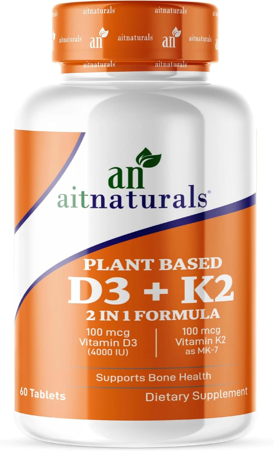 آیت نچرالز ویتامین D3 گیاهی (4000 IU) + K2 (MK7) با روغن نارگیل ارگانیک - 60 قرص | پشتیبانی از سلامت استخوان، تقویت عملکرد سیستم ایمنی، افزایش قدرت عضلات و بهینه سازی جذب کلسیم آیت نچرالز ویتامین D3 گیاهی (4000 IU) + K2 (MK7) با روغن نارگیل ارگانیک - 60 قرص | پشتیبانی از سلامت استخوان، تقویت عملکرد سیستم ایمنی، افزایش قدرت عضلات و بهینه سازی جذب کلسیم