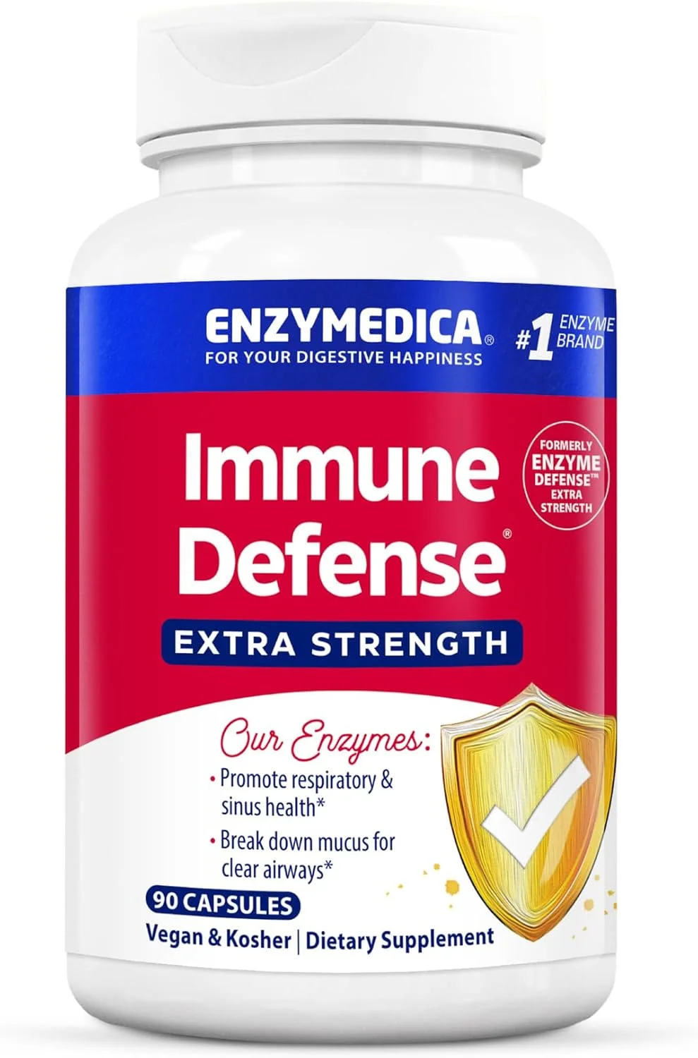 آنزیمدیکا - Enzyme Defense Extra Strength، پیشرفته ترین پشتیبانی از سیستم ایمنی، 90 کپسول