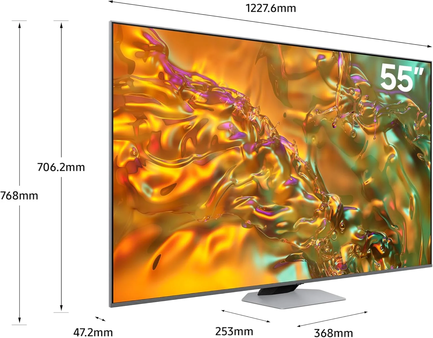 تلویزیون هوشمند سامسونگ، QLED، Q80D، 55 اینچ، 2024، پردازنده NQ4 AI Gen2، ارتقاء کیفیت تصویر 4K AI، Direct Full Array، Samsung TV Plus، Eclipse Silver، QE55Q80DAUXZN (نسخه بین المللی) (بازسازی شده) تلویزیون هوشمند سامسونگ، QLED، Q80D، 55 اینچ، 2024، پردازنده NQ4 AI Gen2، ارتقاء کیفیت تصویر 4K AI، Direct Full Array، Samsung TV Plus، Eclipse Silver، QE55Q80DAUXZN (نسخه بین المللی) (بازسازی شده)