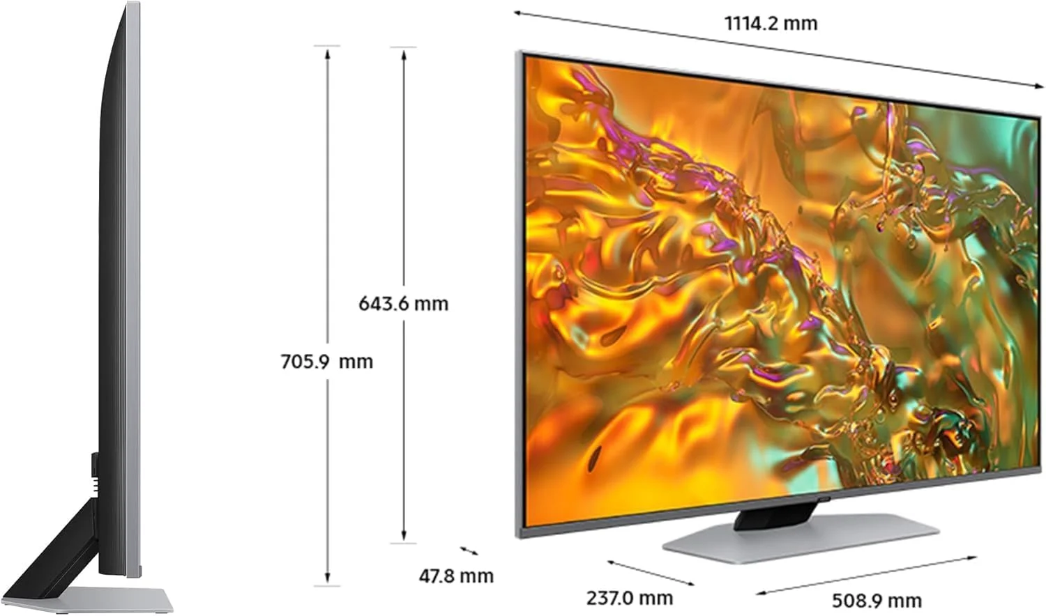 تلویزیون 50 اینچ سامسونگ Q80D QLED 4K (بازسازی شده)، آرایه کامل مستقیم، پردازنده NG4 AI Gen2، دالبی اتموس، Motion Xcelerator 120 هرتز، Quantum HDR+ تلویزیون 50 اینچ سامسونگ Q80D QLED 4K (بازسازی شده)، آرایه کامل مستقیم، پردازنده NG4 AI Gen2، دالبی اتموس، Motion Xcelerator 120 هرتز، Quantum HDR+