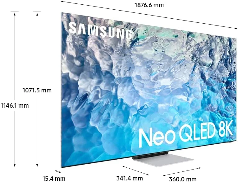 تلویزیون 85 اینچ Neo QLED سامسونگ، QN900B، 8K، Mini LED، فناوری Quantum Matrix Pro، صفحه نمایش Infinity، Dolby Atmos، تلویزیون هوشمند Tizen، QA85QN900BUXZN (نسخه امارات متحده عربی - 2022) تلویزیون 85 اینچ Neo QLED سامسونگ، QN900B، 8K، Mini LED، فناوری Quantum Matrix Pro، صفحه نمایش Infinity، Dolby Atmos، تلویزیون هوشمند Tizen، QA85QN900BUXZN (نسخه امارات متحده عربی - 2022)