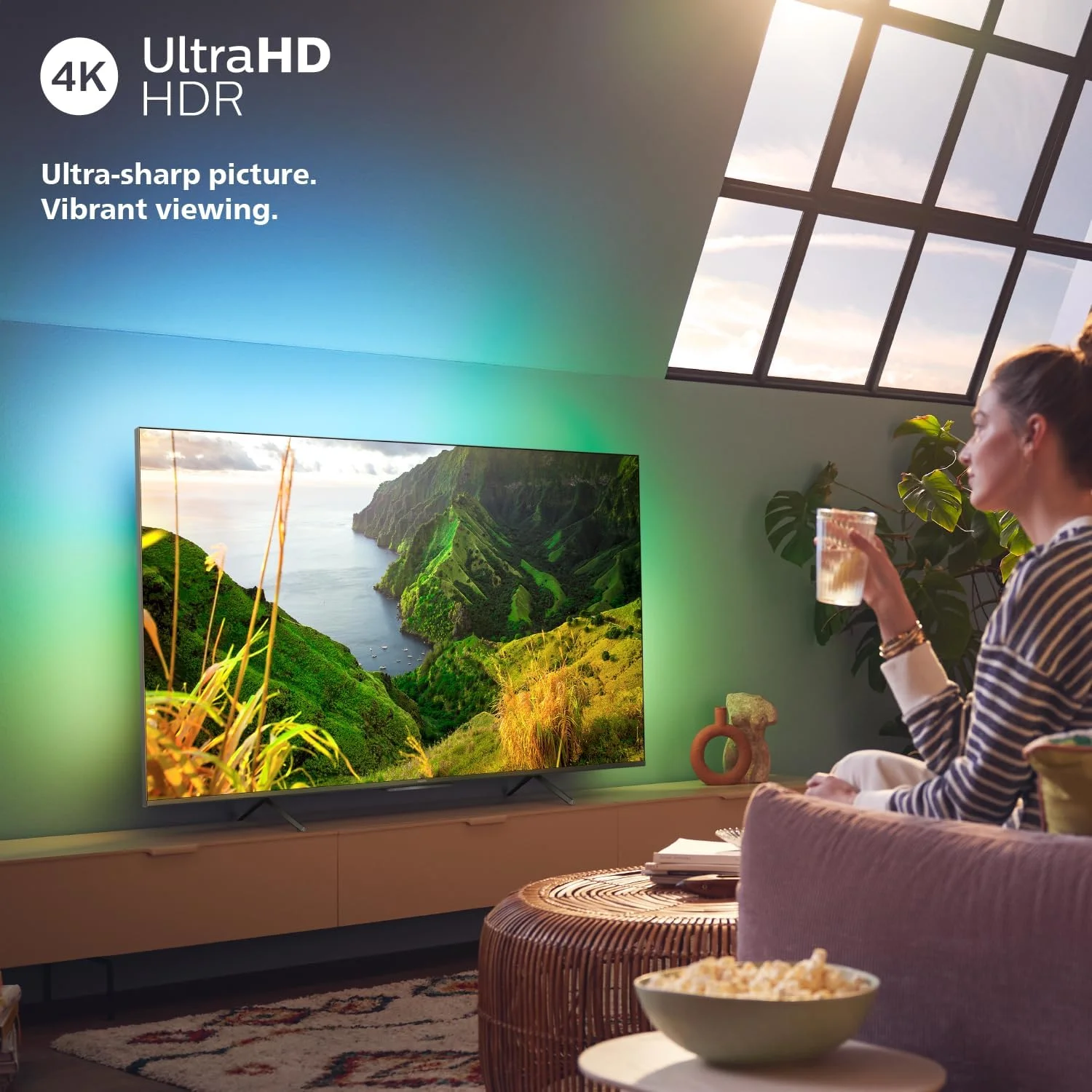 تلویزیون هوشمند 65 اینچ LED 4K فیلیپس سری 8800، Google TV، موتور تصویر P5 - 120 هرتز، Ambilight نسل بعدی، DTS Play-Fi، کنترل صوتی هوش مصنوعی، Dolby Vision و Dolby Atmos، 65PUT8808/56 تلویزیون هوشمند 65 اینچ LED 4K فیلیپس سری 8800، Google TV، موتور تصویر P5 - 120 هرتز، Ambilight نسل بعدی، DTS Play-Fi، کنترل صوتی هوش مصنوعی، Dolby Vision و Dolby Atmos، 65PUT8808/56