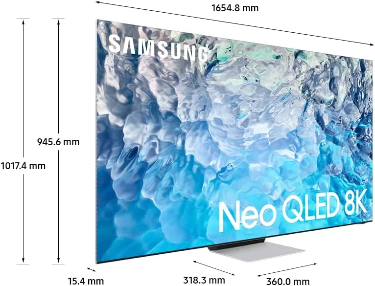 تلویزیون 75 اینچ Neo QLED سامسونگ، QN900B، 8K، Mini LED، فناوری Quantum Matrix Pro، صفحه نمایش Infinity، Dolby Atmos، تلویزیون هوشمند Tizen، QA75QN900BUXZN (نسخه امارات متحده عربی - 2022) تلویزیون 75 اینچ Neo QLED سامسونگ، QN900B، 8K، Mini LED، فناوری Quantum Matrix Pro، صفحه نمایش Infinity، Dolby Atmos، تلویزیون هوشمند Tizen، QA75QN900BUXZN (نسخه امارات متحده عربی - 2022)