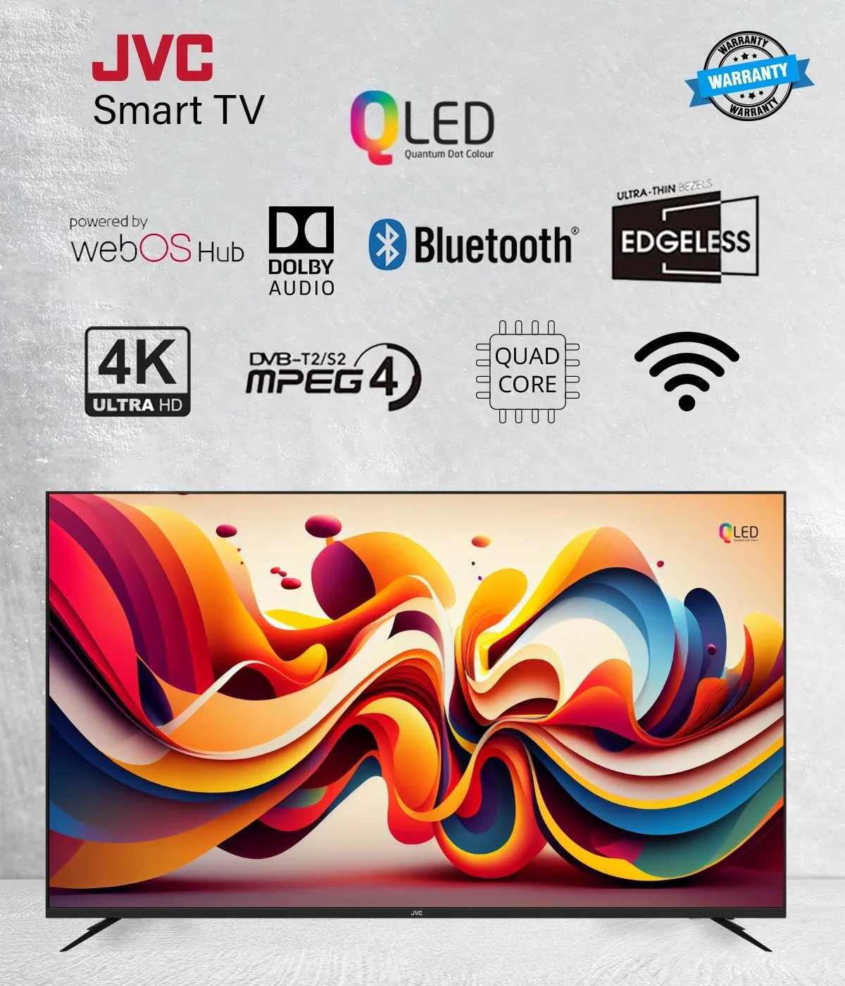 تلویزیون هوشمند 55 اینچ بدون حاشیه QLED 4K UHD جیویسی با بلوتوث، ریموت جادویی و صدای دالبی - مدل 2024 LT-55NQ7145 تلویزیون هوشمند 55 اینچ بدون حاشیه QLED 4K UHD جیویسی با بلوتوث، ریموت جادویی و صدای دالبی - مدل 2024 LT-55NQ7145