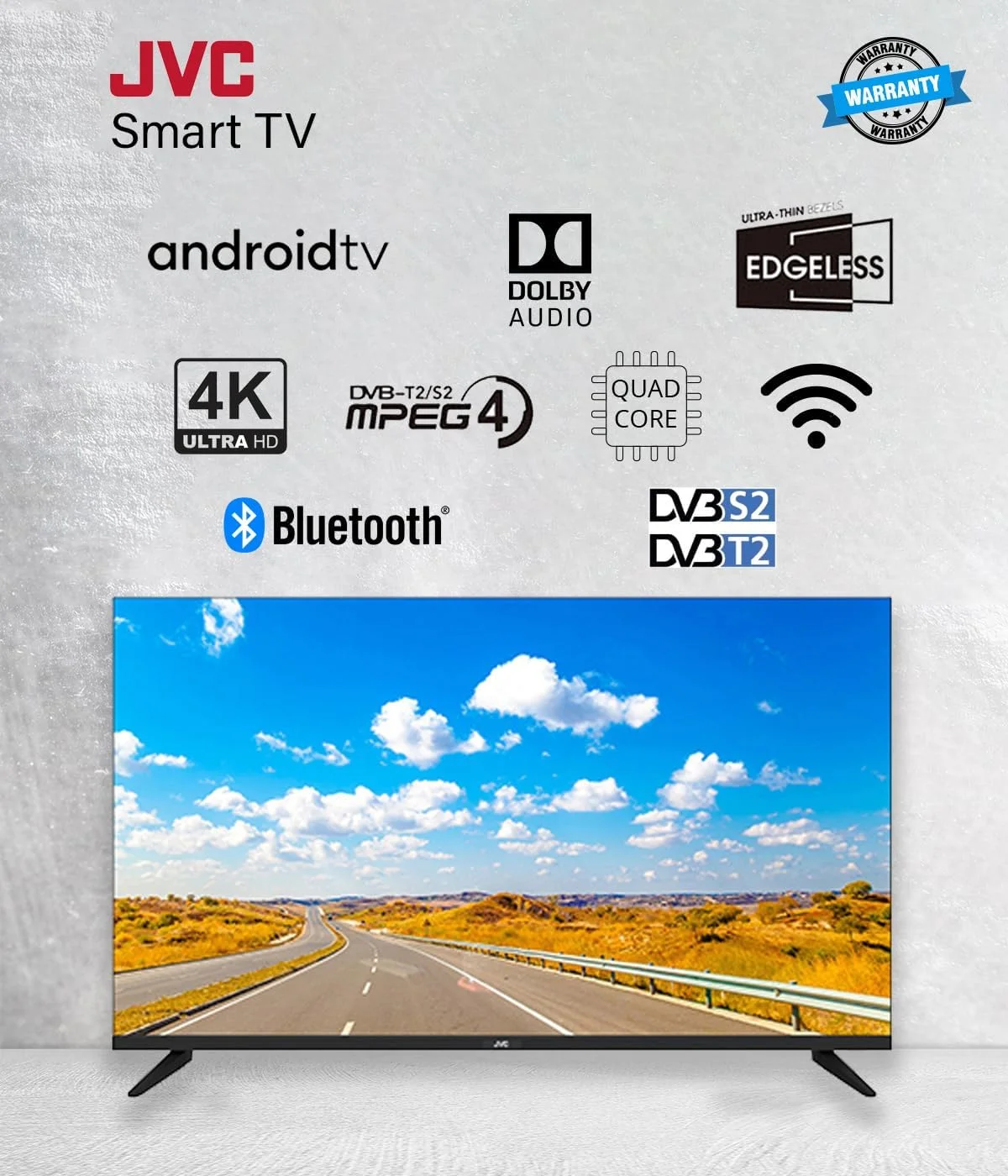 تلویزیون هوشمند 50 اینچ 4K UHD جی وی سی اندروید رسمی با دستیار گوگل، گوگل پلی، نتفلیکس، یوتیوب، وای فای رنگ مشکی مدل LT50N7105 تلویزیون هوشمند 50 اینچ 4K UHD جی وی سی اندروید رسمی با دستیار گوگل، گوگل پلی، نتفلیکس، یوتیوب، وای فای رنگ مشکی مدل LT50N7105