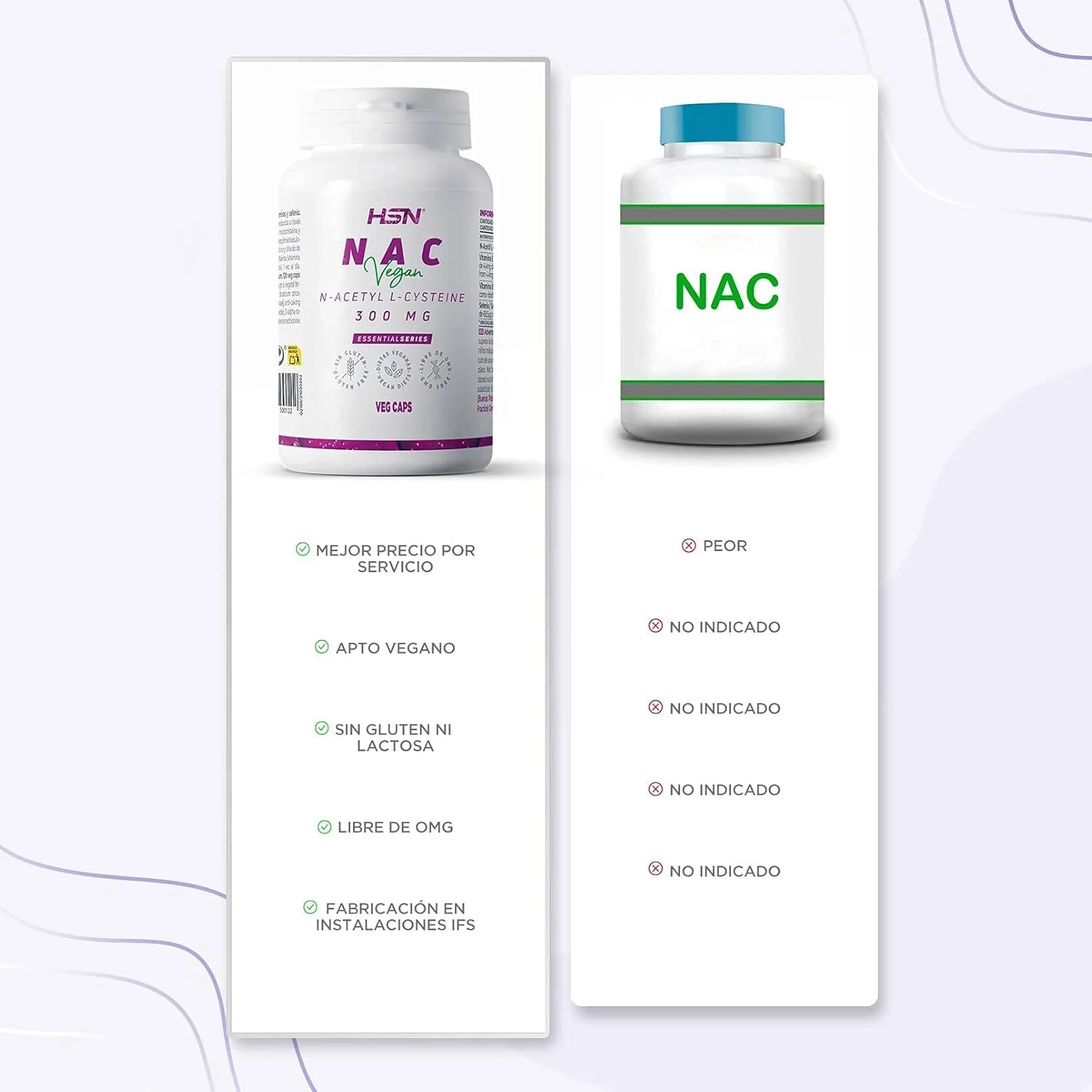 اچ اس ان ان-استیل-ال-سیستئین 300 میلی گرم | افزایش دهنده سطح گلوتاتیون، قدرت آنتی اکسیدانی بالا، تقویت کننده سیستم ایمنی | وگان، بدون لاکتوز، بدون گلوتن، 120 کپسول گیاهی اچ اس ان ان-استیل-ال-سیستئین 300 میلی گرم | افزایش دهنده سطح گلوتاتیون، قدرت آنتی اکسیدانی بالا، تقویت کننده سیستم ایمنی | وگان، بدون لاکتوز، بدون گلوتن، 120 کپسول گیاهی