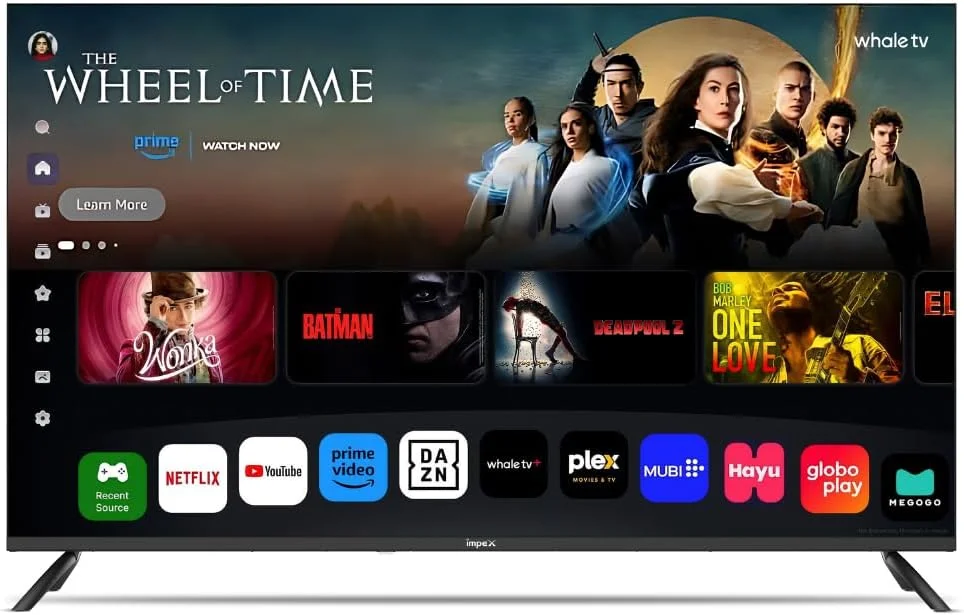تلویزیون هوشمند 43 اینچ FHD QLED ایمپکس Whale OS مدل (Wios43Q) | دستیار صوتی هوش مصنوعی ChatGPT | نتفلیکس، پرایم، یوتیوب | 8 گیگابایت رام، 1 گیگابایت رم | HDMI x2، USB x2 | 1920x1080 | تلویزیون 90 وات