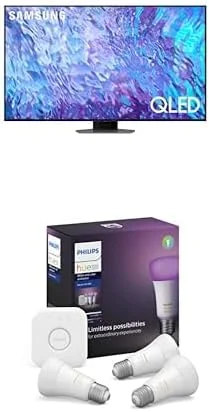 تلویزیون 65 اینچ سامسونگ QLED با پردازنده کوانتومی عصبی 4K و Quantum HDR10+ مدل QA65Q80CAUXZN (مدل 2023) به همراه کیت استارتر لامپ هوشمند LED Philips Hue Ambiance (شامل 3 لامپ و Bridge) تلویزیون 65 اینچ سامسونگ QLED با پردازنده کوانتومی عصبی 4K و Quantum HDR10+ مدل QA65Q80CAUXZN (مدل 2023) به همراه کیت استارتر لامپ هوشمند LED Philips Hue Ambiance (شامل 3 لامپ و Bridge)