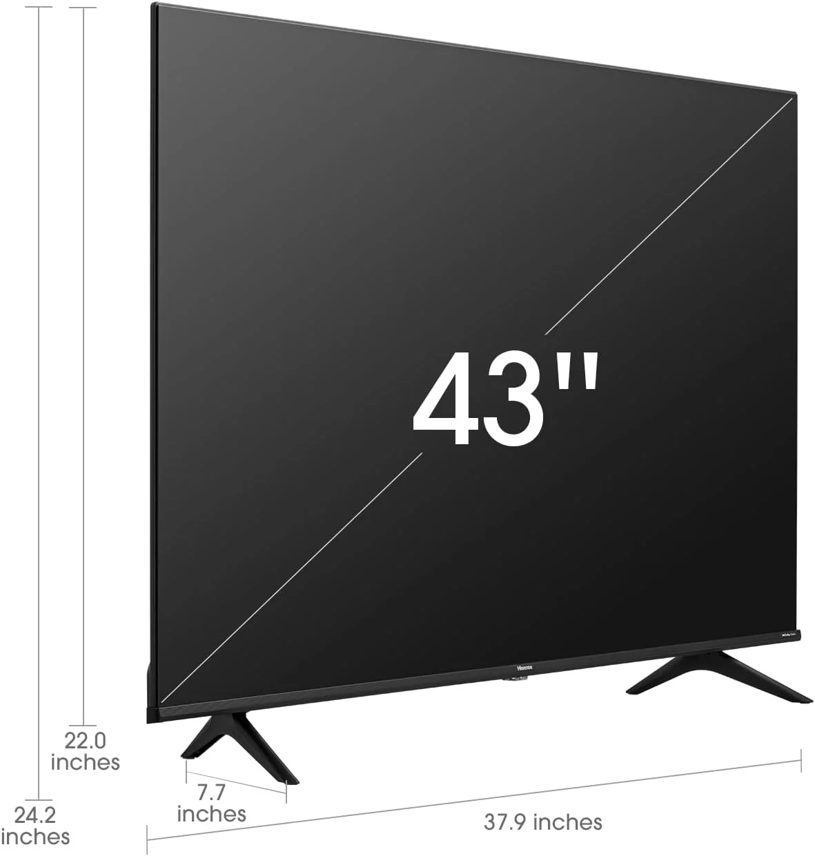 تلویزیون هوشمند 4K UHD گوگل Hisense سری A6 سایز 43 اینچ با ریموت صوتی، Dolby Vision HDR، DTS Virtual X و Chromecast داخلی (مدل 43A6H، 2022) نسخه بین المللی تلویزیون هوشمند 4K UHD گوگل Hisense سری A6 سایز 43 اینچ با ریموت صوتی، Dolby Vision HDR، DTS Virtual X و Chromecast داخلی (مدل 43A6H، 2022) نسخه بین المللی