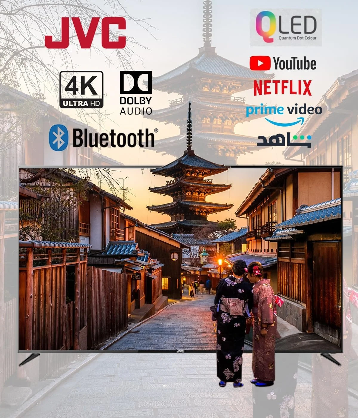 تلویزیون هوشمند 75 اینچ کیولد 4K UHD جی وی سی | تلویزیون WebOS Hub بدون حاشیه با ریموت جادویی، بلوتوث، Dolby Audio، Apple Airplay، پردازنده چهار هسته ای، WiFi - LT-75NQ7155W