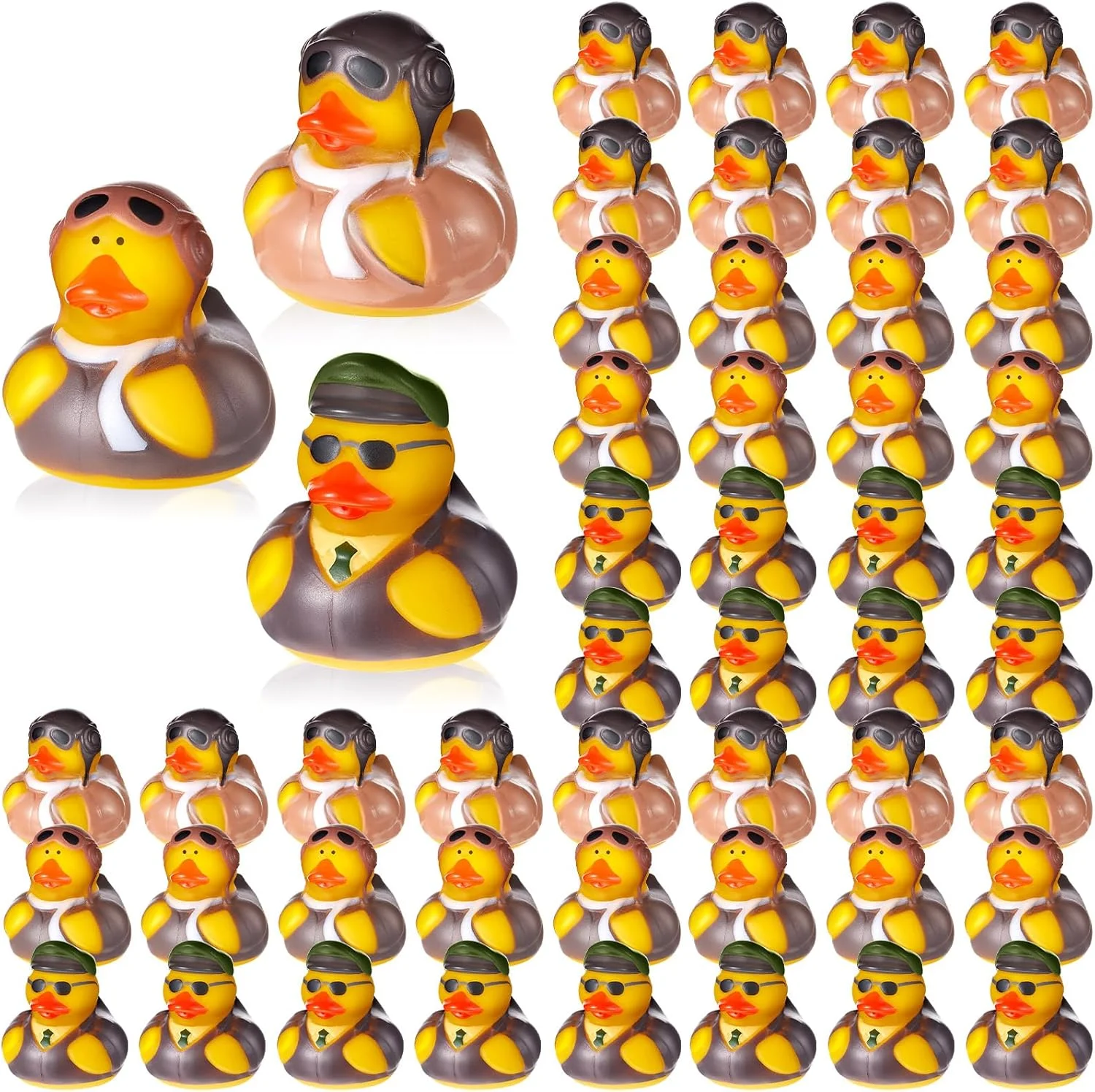 اردک های لاستیکی خلبان 24 عددی 2 اینچی، اسباب بازی های اردک نظامی، اسباب بازی های حمام اردک، اسباب بازی های حمام زیبا، هدیه مهمانی، جشن تولد نوزاد اردک های لاستیکی خلبان 24 عددی 2 اینچی، اسباب بازی های اردک نظامی، اسباب بازی های حمام اردک، اسباب بازی های حمام زیبا، هدیه مهمانی، جشن تولد نوزاد