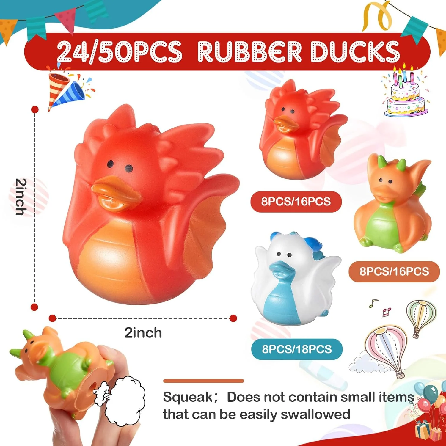 24 عدد اردک لاستیکی اژدها، 2 اینچی، اسباب بازی حمام اردک لاستیکی بامزه، اسباب بازی اردک کوچک، اردک های مینیاتوری شناور فله ای برای هدایای مهمانی تولد اژدها، تزئینات استخر ساحلی تابستانی، 3 مدل 24 عدد اردک لاستیکی اژدها، 2 اینچی، اسباب بازی حمام اردک لاستیکی بامزه، اسباب بازی اردک کوچک، اردک های مینیاتوری شناور فله ای برای هدایای مهمانی تولد اژدها، تزئینات استخر ساحلی تابستانی، 3 مدل
