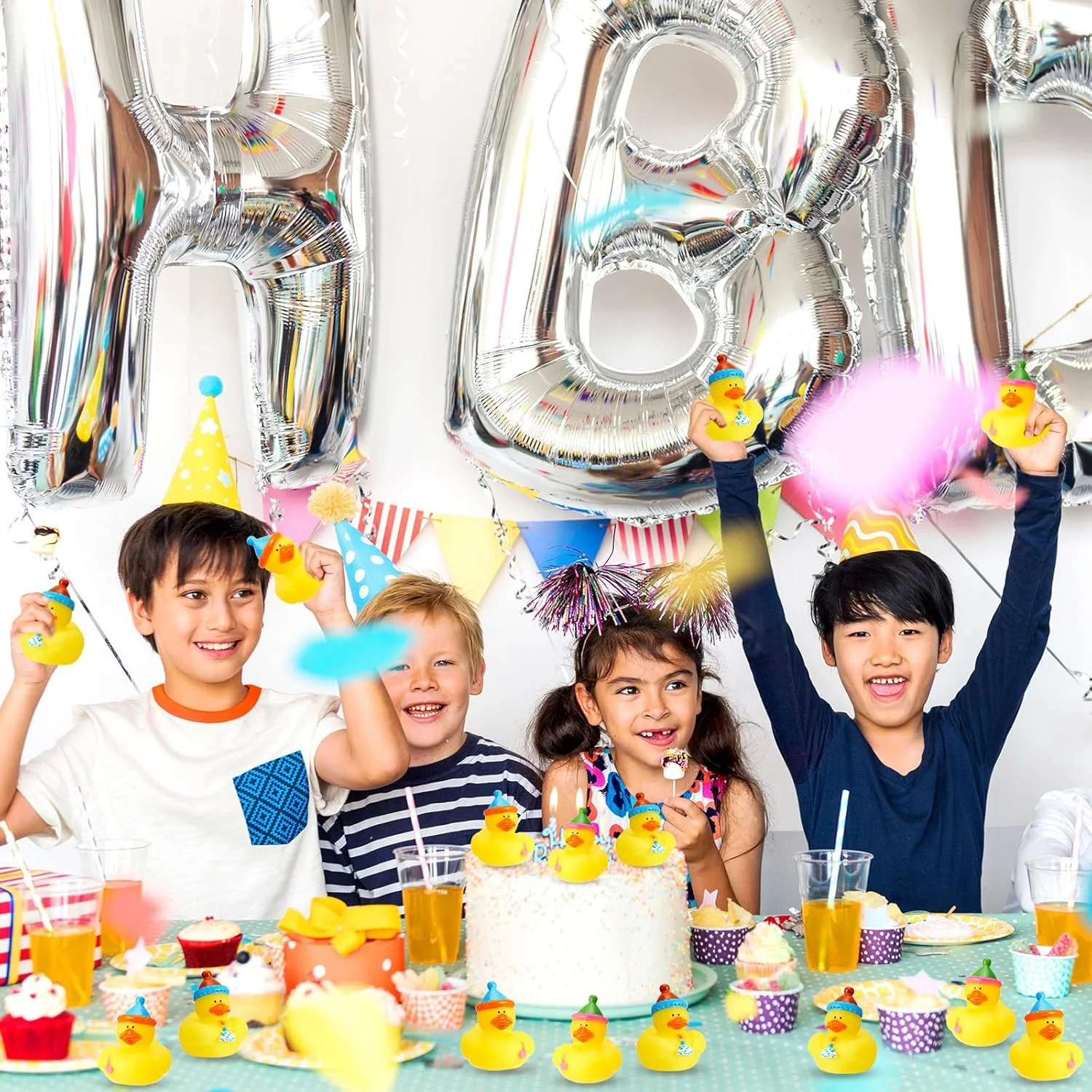 اردک های لاستیکی تولد دکین، 50 عددی، اردک های لاستیکی کوچک 2 اینچی، اسباب بازی حمام ایمن، هدیه جشن تولد برای حمام نوزاد، استخر، سال نو، کریسمس اردک های لاستیکی تولد دکین، 50 عددی، اردک های لاستیکی کوچک 2 اینچی، اسباب بازی حمام ایمن، هدیه جشن تولد برای حمام نوزاد، استخر، سال نو، کریسمس