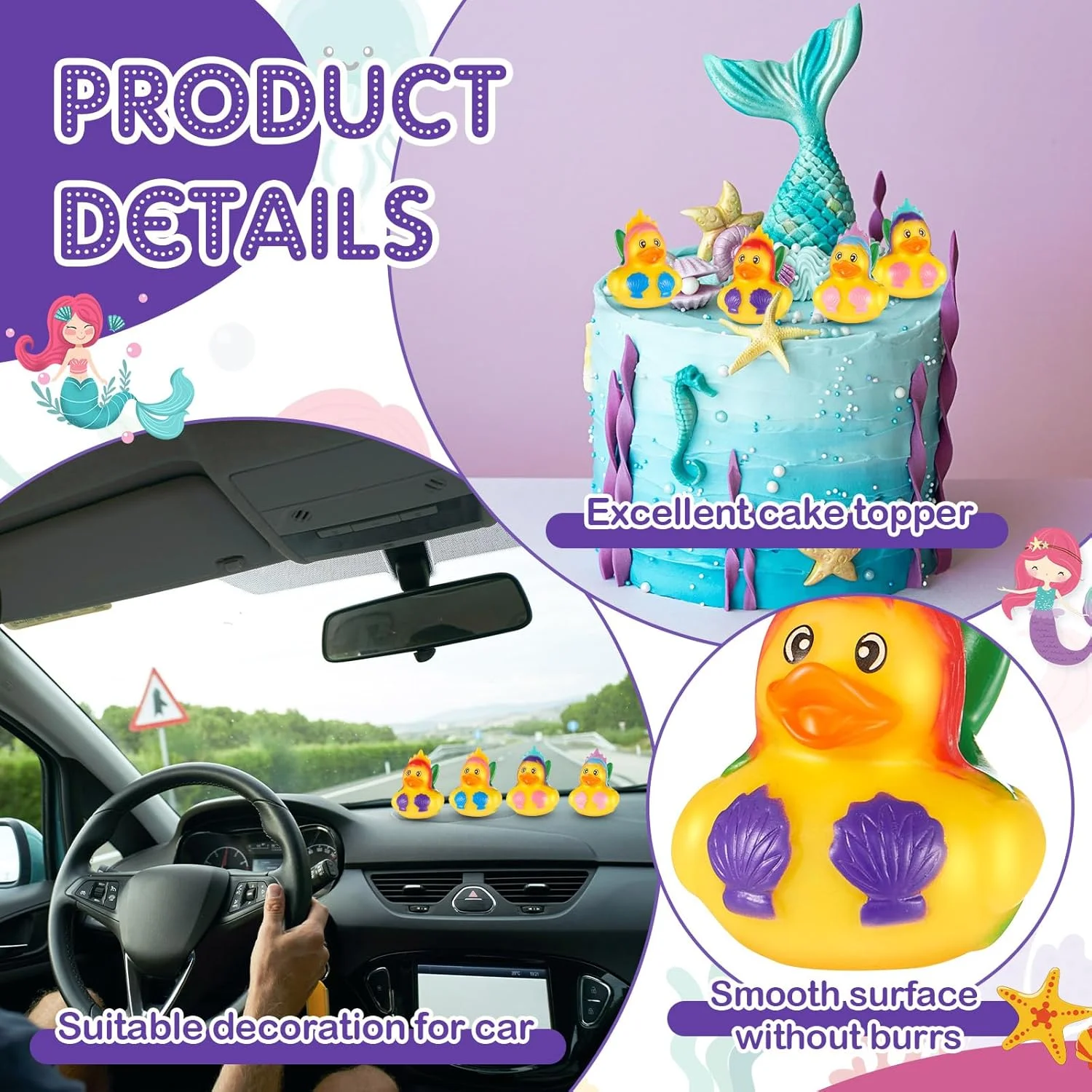 50 عدد اردک لاستیکی پری دریایی، اردک های کوچک 2 اینچی، اسباب بازی های حمام پری دریایی زیبا، مجموعه اسباب بازی های اردک برای حمام، اسباب بازی های استخر و وان حمام برای تزئینات مهمانی تولد پری دریایی 50 عدد اردک لاستیکی پری دریایی، اردک های کوچک 2 اینچی، اسباب بازی های حمام پری دریایی زیبا، مجموعه اسباب بازی های اردک برای حمام، اسباب بازی های استخر و وان حمام برای تزئینات مهمانی تولد پری دریایی