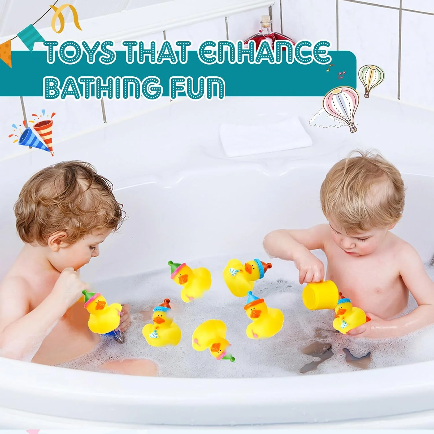 اردک های لاستیکی تولد دکین، 50 عددی، اردک های لاستیکی کوچک 2 اینچی، اسباب بازی حمام ایمن، هدیه جشن تولد برای حمام نوزاد، استخر، سال نو، کریسمس اردک های لاستیکی تولد دکین، 50 عددی، اردک های لاستیکی کوچک 2 اینچی، اسباب بازی حمام ایمن، هدیه جشن تولد برای حمام نوزاد، استخر، سال نو، کریسمس