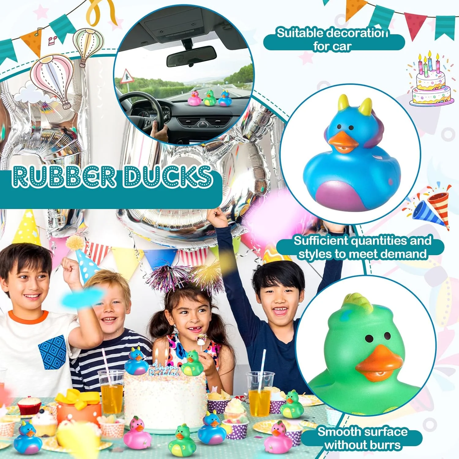 اردک های لاستیکی طرح دایناسور، 5 سانتی متر، هدیه تولد زیبا برای حمام، جایزه بازی های کوچک کارناوال برای مهمانی تولد با تم دایناسور، استخر، وان حمام، پرکننده کیف، دکوراسیون ساحل (24 عدد) اردک های لاستیکی طرح دایناسور، 5 سانتی متر، هدیه تولد زیبا برای حمام، جایزه بازی های کوچک کارناوال برای مهمانی تولد با تم دایناسور، استخر، وان حمام، پرکننده کیف، دکوراسیون ساحل (24 عدد)