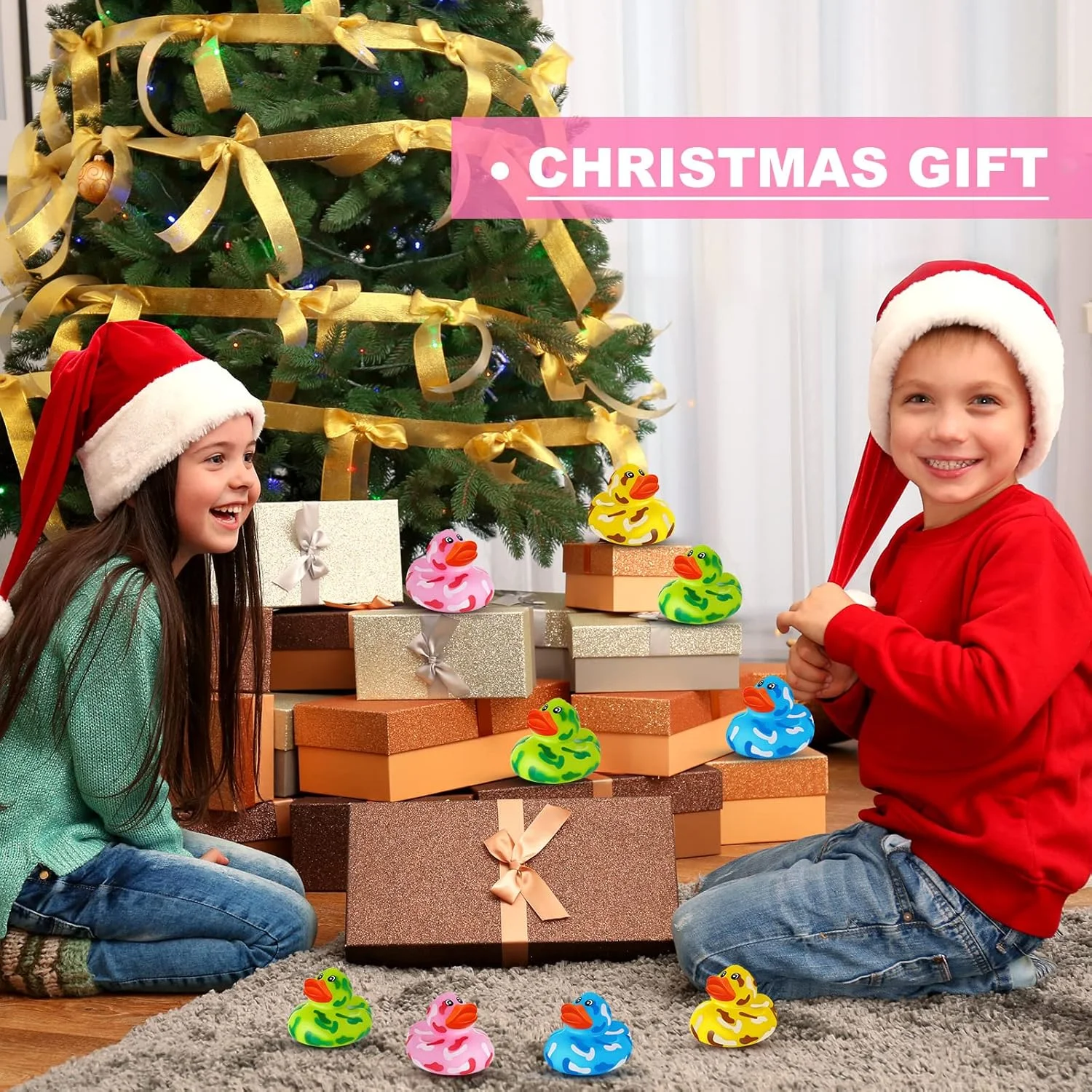 اردک های لاستیکی طرح استتار 6.3 سانتی متری دکین، مناسب برای تزئین خودرو، هدیه و فعالیت های استخر (بسته 16 عددی) اردک های لاستیکی طرح استتار 6.3 سانتی متری دکین، مناسب برای تزئین خودرو، هدیه و فعالیت های استخر (بسته 16 عددی)