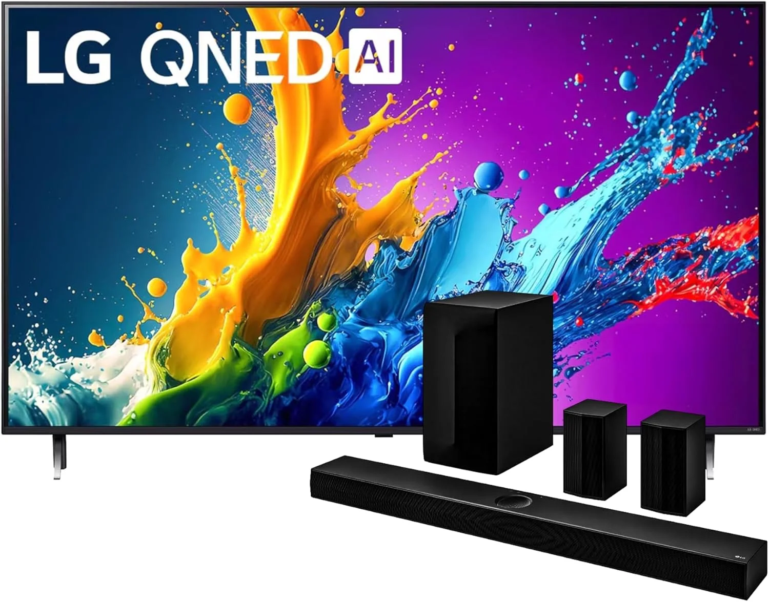 باندل تلویزیون 75 اینچ LG مدل 75QNED82A6A + ساندبار LG مدل S75TR-F، تلویزیون هوشمند 4K با HDR10 و فناوری QNED AI، سایز 75 اینچ باندل تلویزیون 75 اینچ LG مدل 75QNED82A6A + ساندبار LG مدل S75TR-F، تلویزیون هوشمند 4K با HDR10 و فناوری QNED AI، سایز 75 اینچ