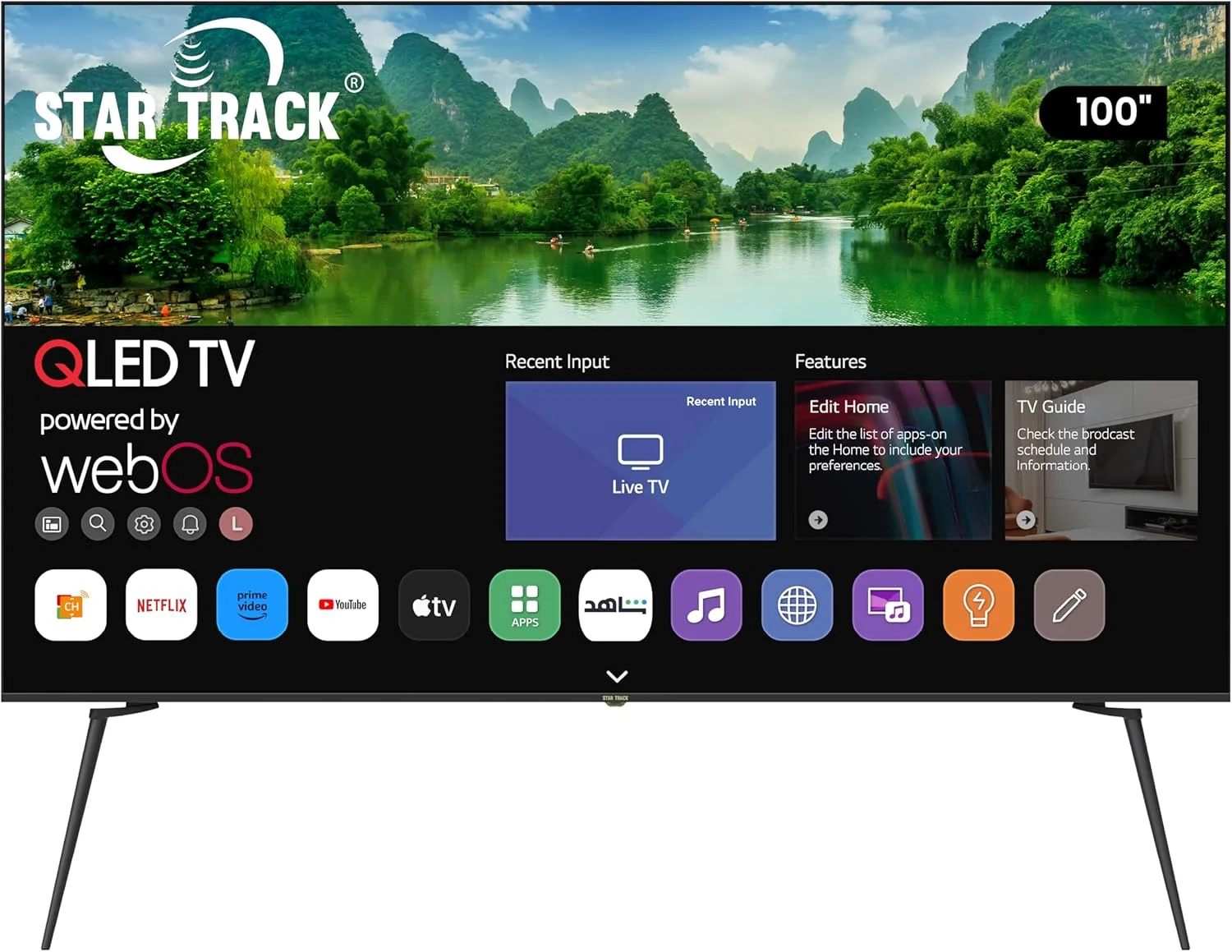 تلویزیون هوشمند 100 اینچ QLED 4K استار ترک | HDR10+ | حجم رنگ 95% با Quantum Dot | نمایشگر فوق العاده روشن 350 نیت | Dolby Audio | WebOS با Apple AirPlay و Home | ریموت کنترل Air Mouse | Ultra HD تلویزیون هوشمند 100 اینچ QLED 4K استار ترک | HDR10+ | حجم رنگ 95% با Quantum Dot | نمایشگر فوق العاده روشن 350 نیت | Dolby Audio | WebOS با Apple AirPlay و Home | ریموت کنترل Air Mouse | Ultra HD