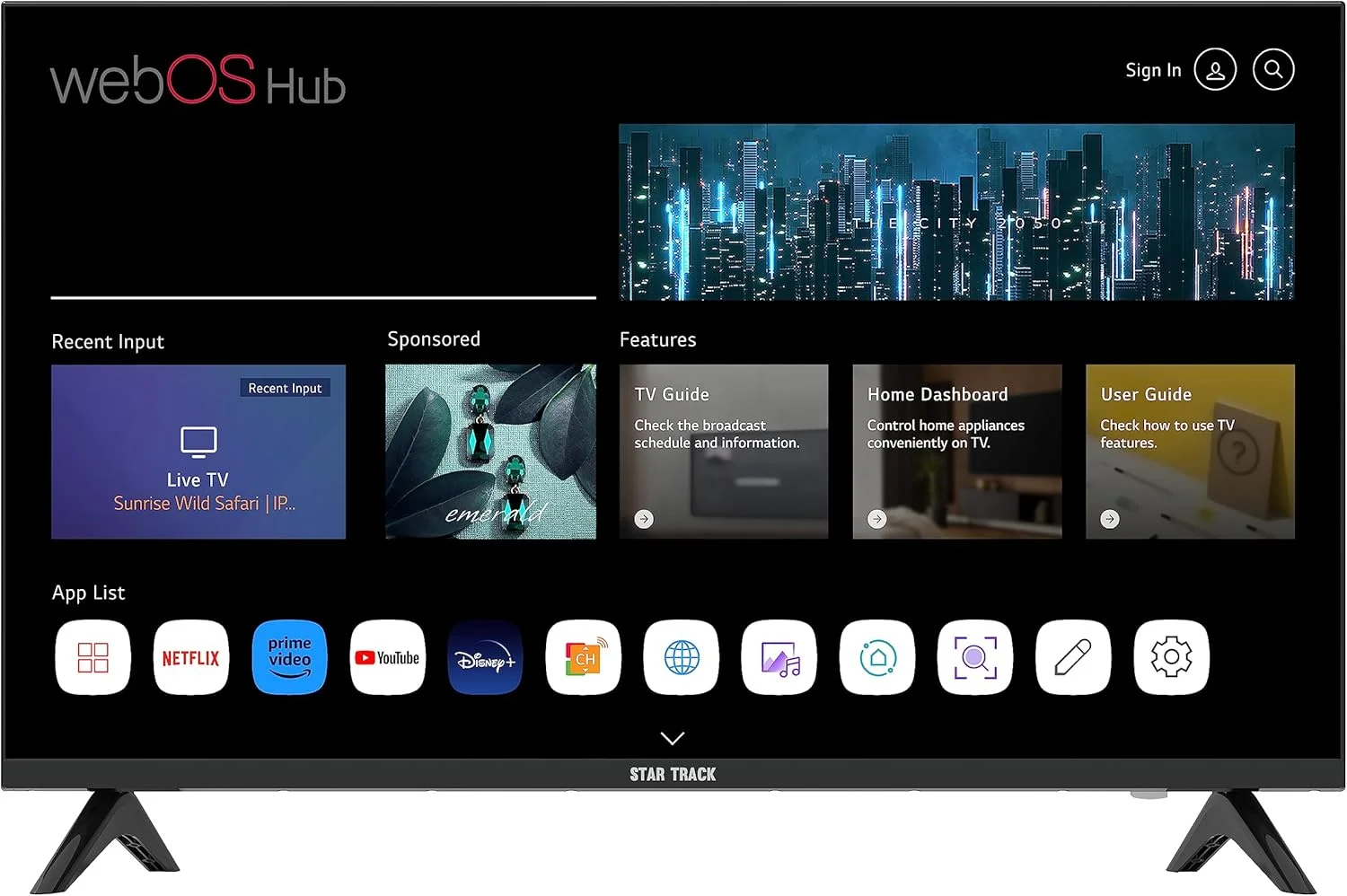 تلویزیون هوشمند ال ای دی 75 اینچ استار ترک، مجهز به WebOS، کیفیت 4K UHD، + T2S2، وای فای، نتفلیکس، یوتیوب، پرایم ویدیو، HDMI، USB مدل 2025 تلویزیون هوشمند ال ای دی 75 اینچ استار ترک، مجهز به WebOS، کیفیت 4K UHD، + T2S2، وای فای، نتفلیکس، یوتیوب، پرایم ویدیو، HDMI، USB مدل 2025