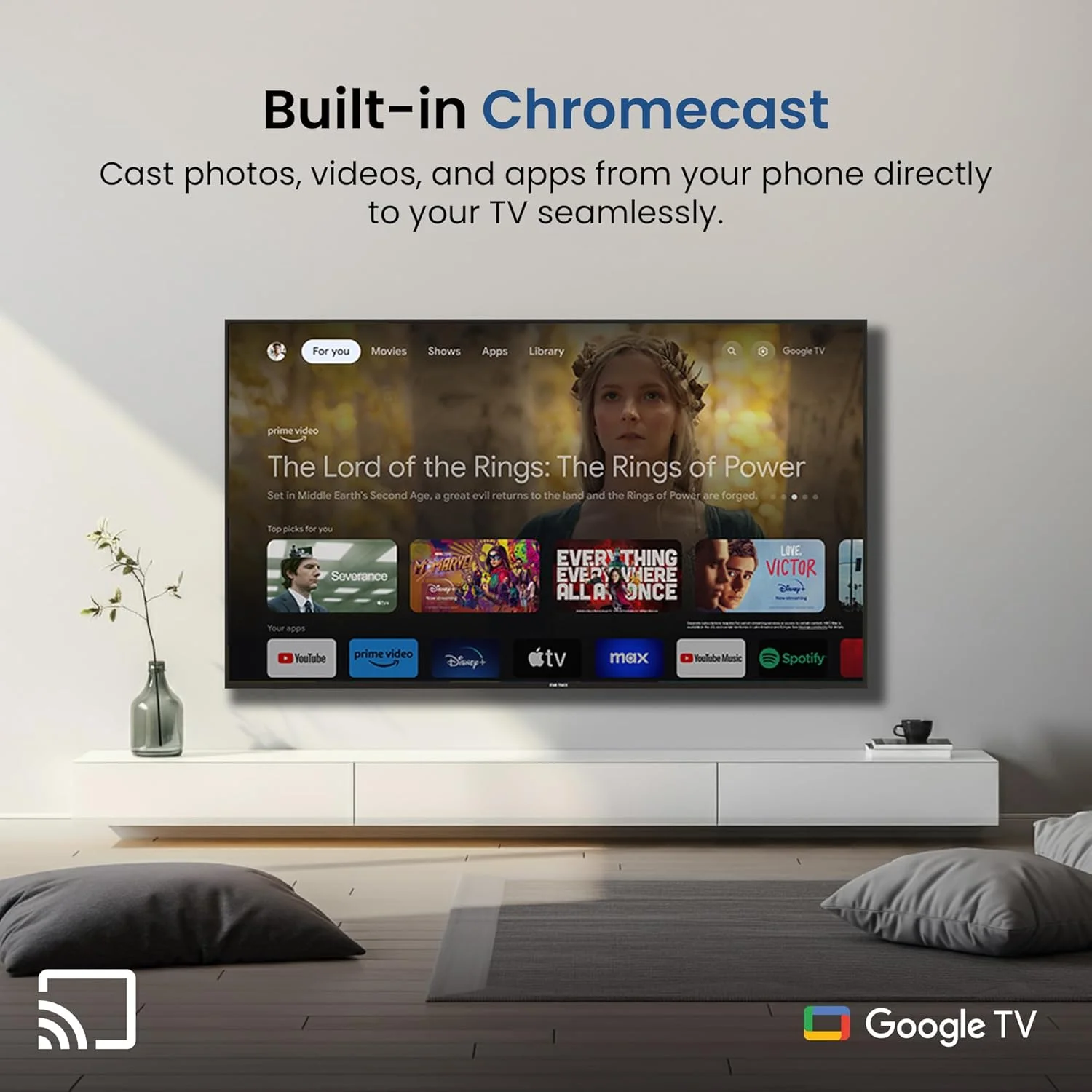 تلویزیون هوشمند 65 اینچ 4K HDR استار ترک با Google TV، کروم کست داخلی و دستیار گوگل، کنترل صوتی بدون دست با Dolby Audio (ST -65K-KT2200GT) تلویزیون هوشمند 65 اینچ 4K HDR استار ترک با Google TV، کروم کست داخلی و دستیار گوگل، کنترل صوتی بدون دست با Dolby Audio (ST -65K-KT2200GT)