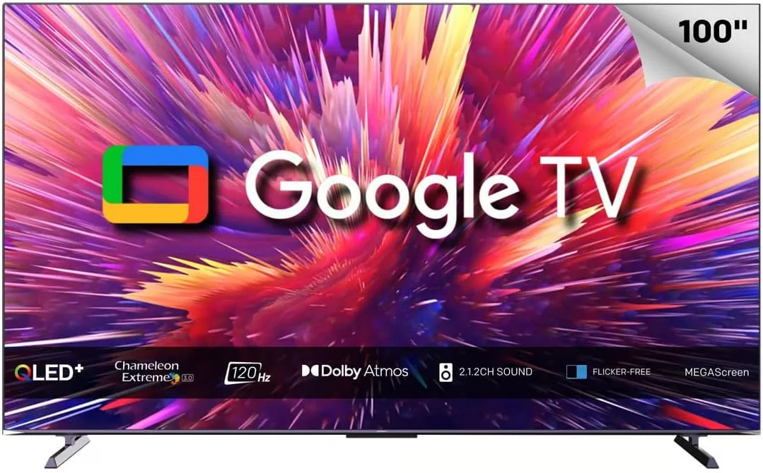 تلویزیون 100 اینچ 4K QLED گوگل Skyworth 100SUF958P، دالبی ویژن، دالبی اتموس، MEMC 120 هرتز، صدای 60 وات، HDMI 2.1، حافظه 32 گیگابایت، رم 3 گیگابایت، دستیار گوگل، کروم کست، حالت بازی - 1 سال تلویزیون 100 اینچ 4K QLED گوگل Skyworth 100SUF958P، دالبی ویژن، دالبی اتموس، MEMC 120 هرتز، صدای 60 وات، HDMI 2.1، حافظه 32 گیگابایت، رم 3 گیگابایت، دستیار گوگل، کروم کست، حالت بازی - 1 سال