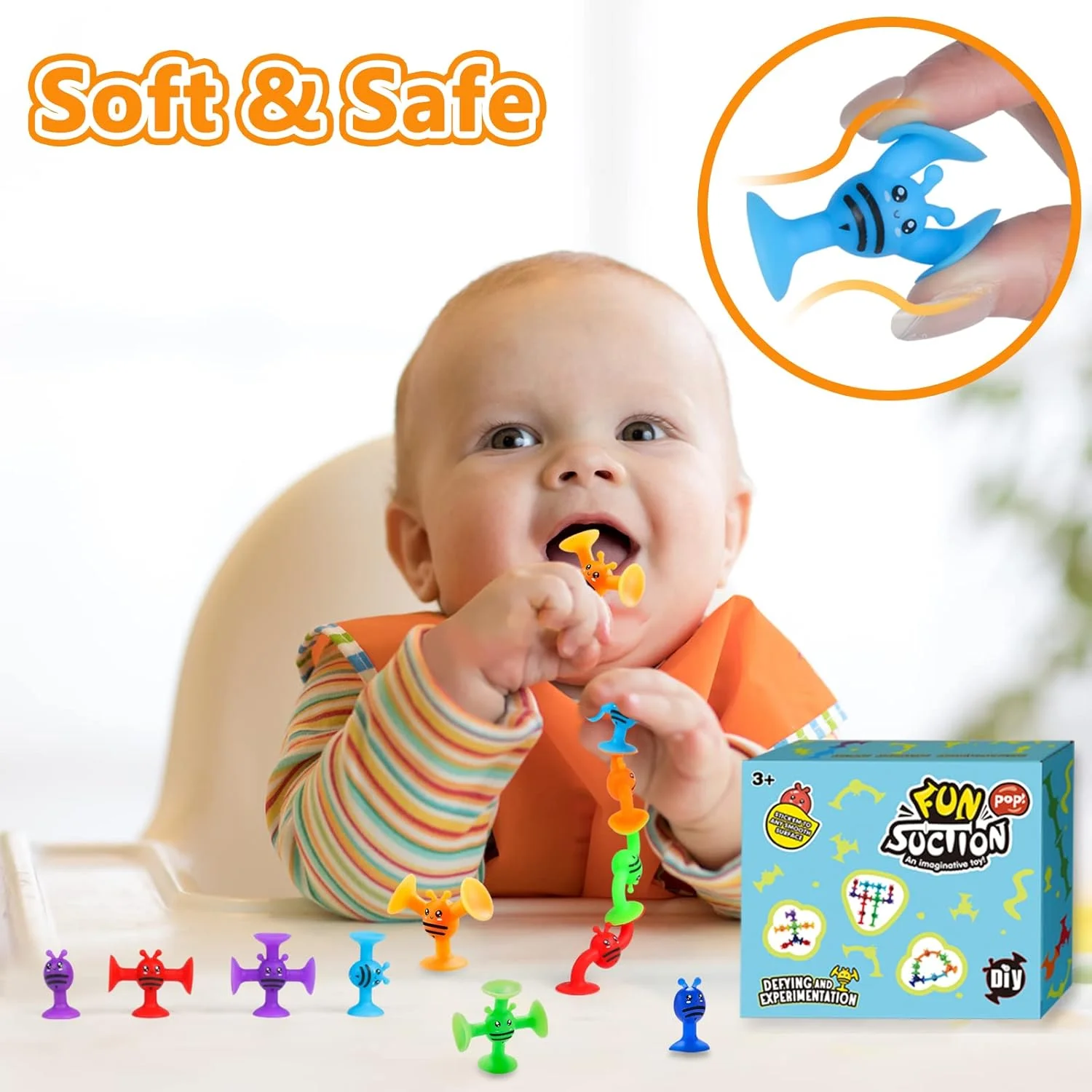 اسباب بازی های فنجانی مکنده، اسباب بازی های حمام سیلیکونی کودکان، اسباب بازی ساختنی 40 تکه، اسباب بازی های حسی مکنده هدیه برای نوزادان 3، 4 و 5 ساله دختر و پسر اسباب بازی های فنجانی مکنده، اسباب بازی های حمام سیلیکونی کودکان، اسباب بازی ساختنی 40 تکه، اسباب بازی های حسی مکنده هدیه برای نوزادان 3، 4 و 5 ساله دختر و پسر