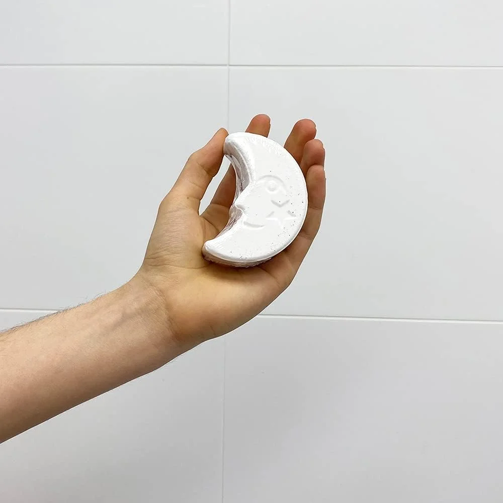 توپ حمام ماه بزرگ Zimpli Kids، ایجاد جلوه ویژه گرگ و میش به طور جادویی، فیزرهای حمام ارگانیک و طبیعی برای کودکان، هدیه وان حمام، هدایای پول خرد برای پسران و دختران، غیر سمی