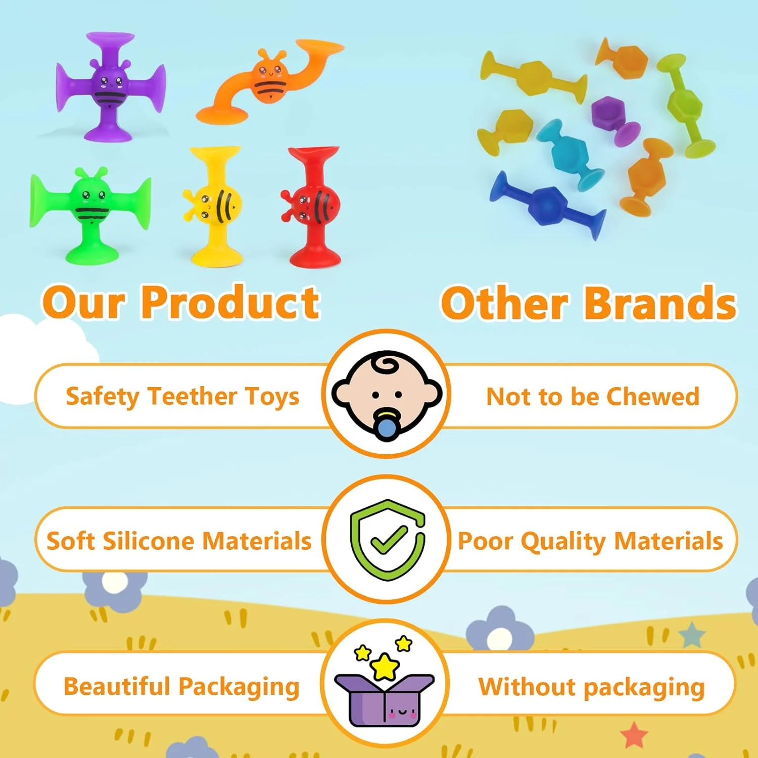 اسباب بازی های فنجانی مکنده، اسباب بازی های حمام سیلیکونی کودکان، اسباب بازی ساختنی 40 تکه، اسباب بازی های حسی مکنده هدیه برای نوزادان 3، 4 و 5 ساله دختر و پسر اسباب بازی های فنجانی مکنده، اسباب بازی های حمام سیلیکونی کودکان، اسباب بازی ساختنی 40 تکه، اسباب بازی های حسی مکنده هدیه برای نوزادان 3، 4 و 5 ساله دختر و پسر