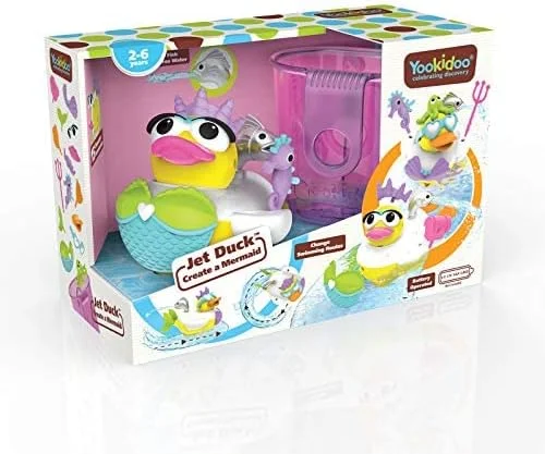 اسباب بازی حمام اردک جت پری دریایی یوکیدو با آبپاش قدرتمند - توسعه حسی و سرگرمی در زمان حمام برای کودکان - اسباب بازی حمام با باتری و 15 قطعه - 2 سال به بالا اسباب بازی حمام اردک جت پری دریایی یوکیدو با آبپاش قدرتمند - توسعه حسی و سرگرمی در زمان حمام برای کودکان - اسباب بازی حمام با باتری و 15 قطعه - 2 سال به بالا