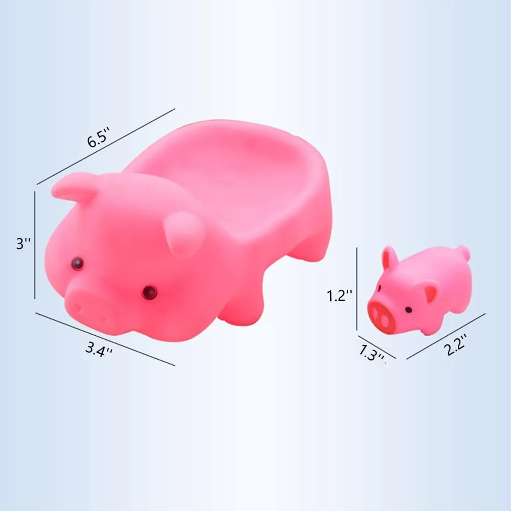 اسباب بازی حمام کودک YUERFEILA، 4 عدد خانواده خوک صورتی لاستیکی، اردک های شناور و جیغ دار، اسباب بازی های حمام و دوش برای کودکان نوپا، پسران و دختران اسباب بازی حمام کودک YUERFEILA، 4 عدد خانواده خوک صورتی لاستیکی، اردک های شناور و جیغ دار، اسباب بازی های حمام و دوش برای کودکان نوپا، پسران و دختران