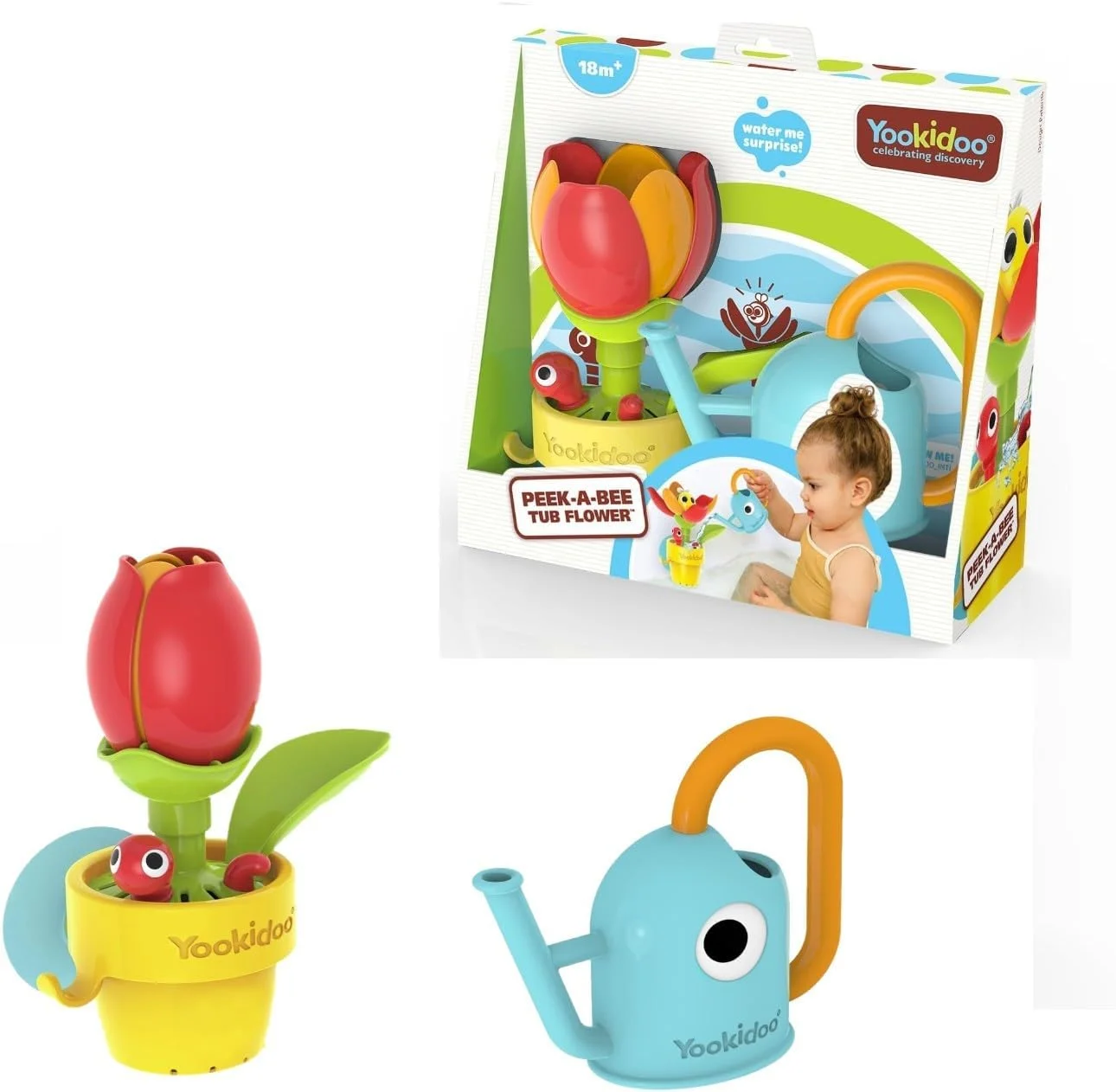 اسباب بازی حمام کودک یوکیدو مدل باغچه – بازی حمام و دوش – شامل آبپاش و گل – هدیه کودک از 18 ماهگی