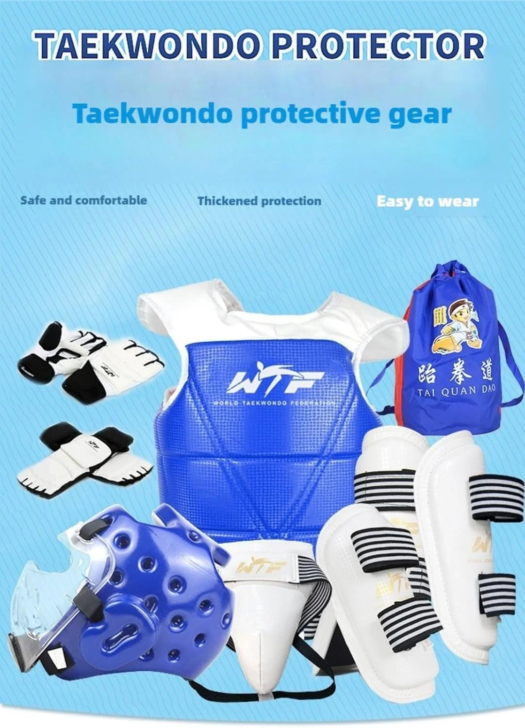 ست لوازم ایمنی تکواندو ۱۳ تکه، محافظ سر، سینه، بازو، محافظ کشاله ران، دستکش و محافظ پا مناسب کودکان، نوجوانان، بزرگسالان، هنرهای رزمی، کاراته، تمرینات MMA ست لوازم ایمنی تکواندو ۱۳ تکه، محافظ سر، سینه، بازو، محافظ کشاله ران، دستکش و محافظ پا مناسب کودکان، نوجوانان، بزرگسالان، هنرهای رزمی، کاراته، تمرینات MMA