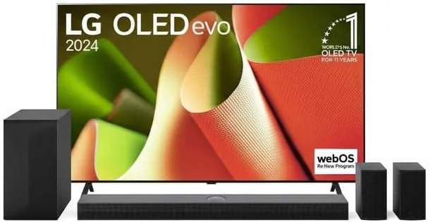باندل تلویزیون 77 اینچ LG OLED77B46LA + ساندبار LG S75TR با Dolby Atmos 5.1.1 کانال S75TR مشکی، تلویزیون هوشمند OLED 4K با AI ThinQ، ریموت جادویی، Dolby Vision، webOS24، 2024 سایز 77 اینچ مشکی