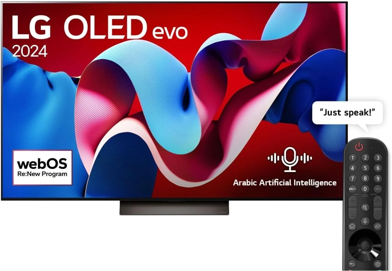 مجموعه تلویزیون 65 اینچ LG OLED evo C4 + ساندبار LG مدل S75TR با Dolby Atmos 5.1.1 کاناله مشکی، تلویزیون هوشمند 4K OLED evo C4 با ریموت جادویی AI، Dolby Vision، webOS24 مدل 2024 سایز 65 اینچ