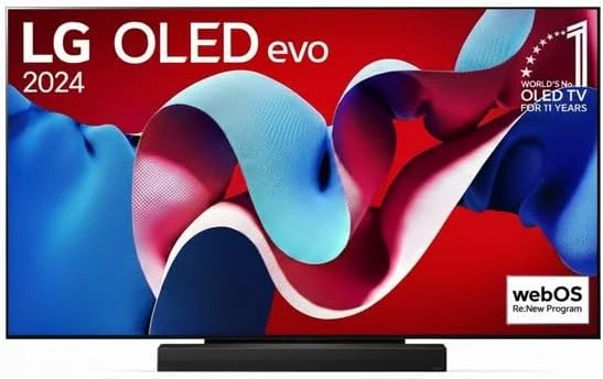 باندل تلویزیون 55 اینچ LG OLED evo C4 + ساندبار LG S20 | دالبی دیجیتال | 2.0 کانال، تلویزیون هوشمند OLED evo C4 Smart 4K با ریموت جادویی AI دالبی ویژن webOS24 2024 مشکی سایز 55 اینچ