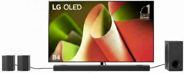 مجموعه تلویزیون 65 اینچ ال‌جی OLED65B46LA + ساندبار ال‌جی S95QR، توان 810 وات، Dolby Atmos، تلویزیون هوشمند 4K Ultra HD OLED با هوش مصنوعی ThinQ، webOS، Alexa و Google Assistant، HDMI 2.1، حالت بازی 2024 سایز 65 اینچ