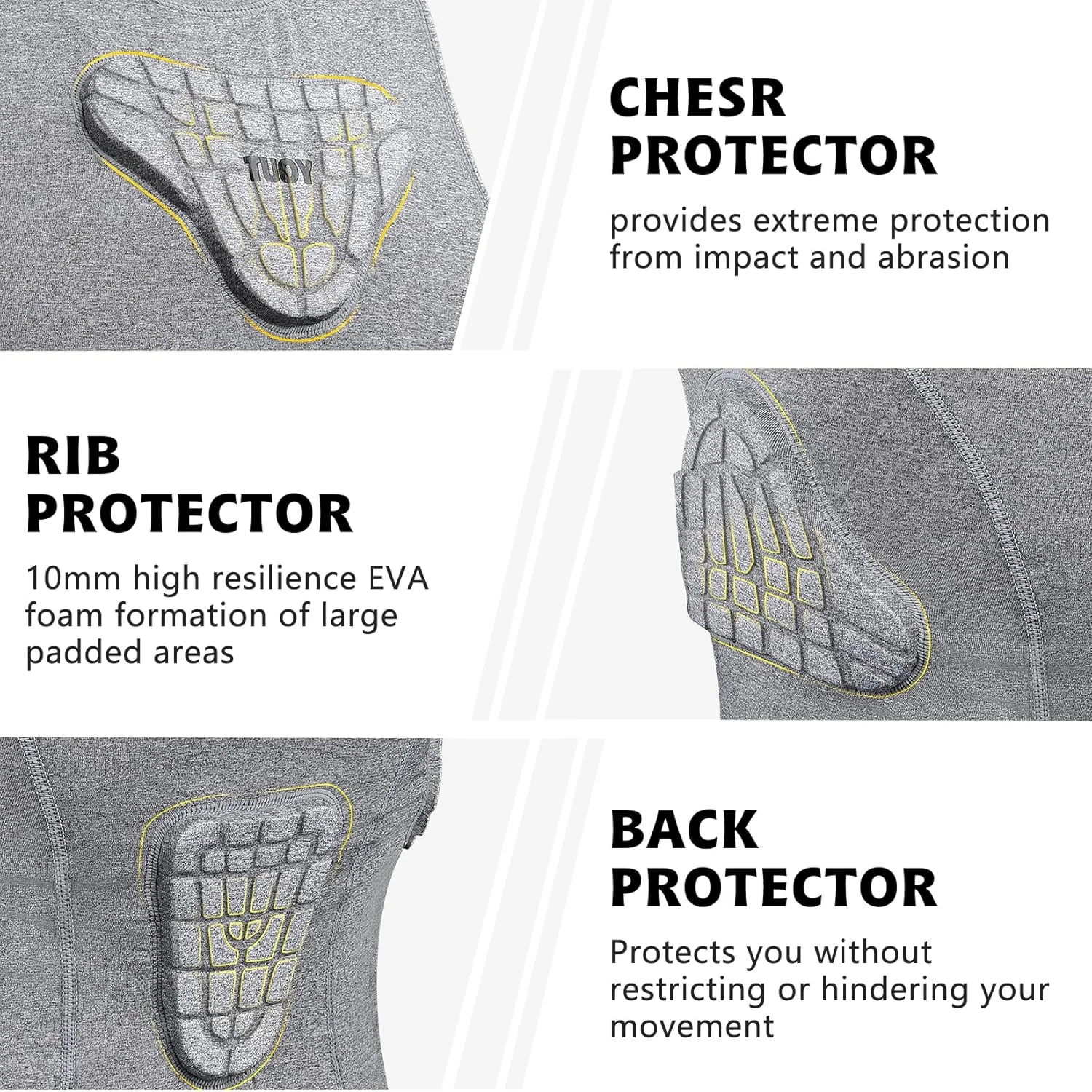 تاپ ورزشی محافظ سینه و دنده نوجوانان برای فوتبال و بیسبال تاپ ورزشی محافظ سینه و دنده نوجوانان برای فوتبال و بیسبال