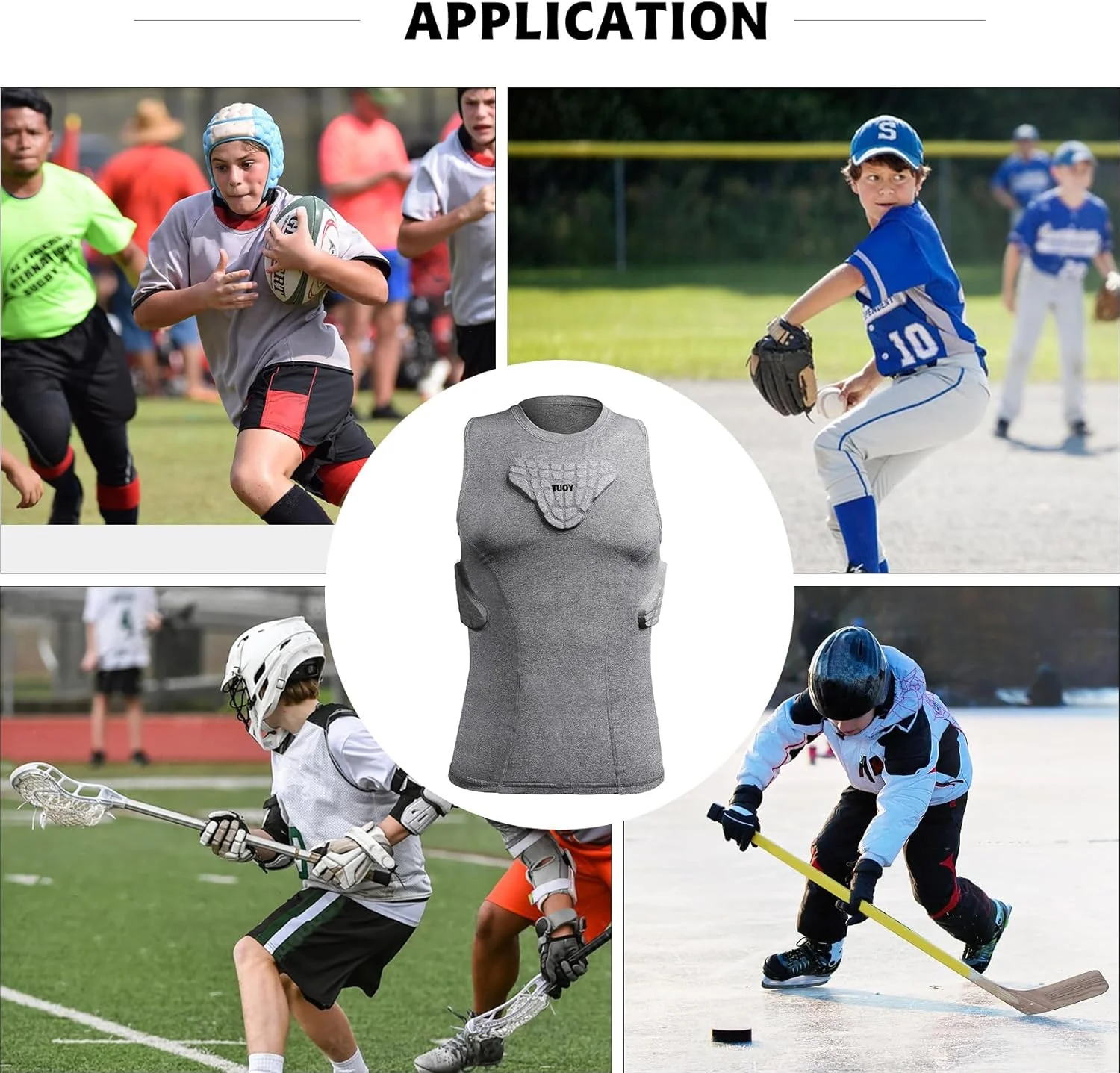 تاپ ورزشی محافظ سینه و دنده نوجوانان برای فوتبال و بیسبال تاپ ورزشی محافظ سینه و دنده نوجوانان برای فوتبال و بیسبال