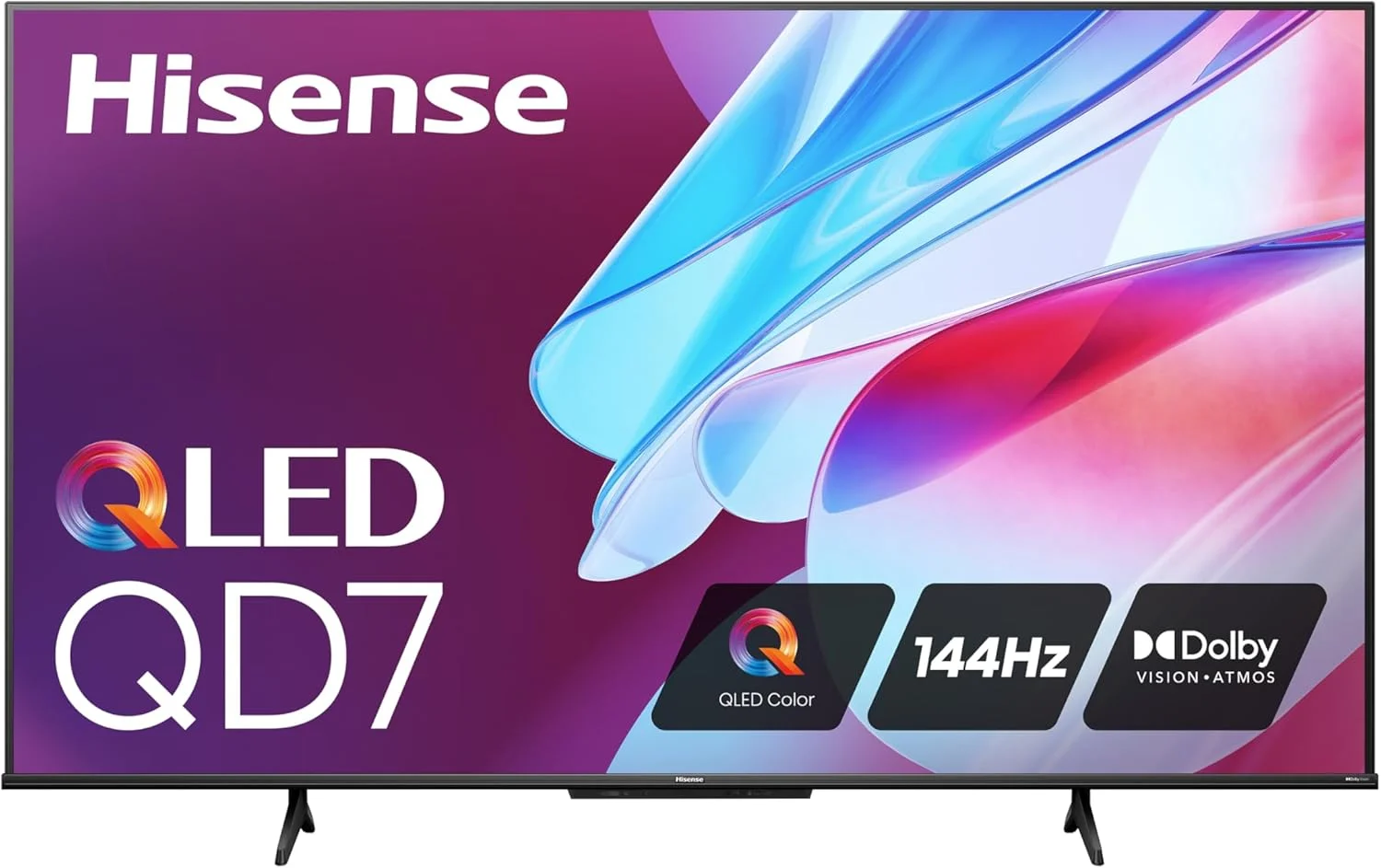 تلویزیون هوشمند 65 اینچی هایسنس سری QD7 مدل QLED 4K UHD Google (مدل 65QD7N، 2024) - QLED، نرخ نوسازی 144 هرتز، نرخ حرکت 240، Direct Full Array، حالت بازی حرفه ای، سازگاری با الکسا