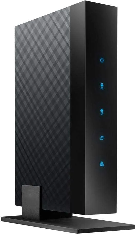 مودم کابلی پرسرعت Asus DOCSIS 3.0 با سرعت دانلود حداکثر 686 مگابیت بر ثانیه، سازگار با Xfinity از Comcast و Spectrum Cox، نیاز به روتر بی‌سیم جداگانه برای اتصال Wi-Fi (CM-16)