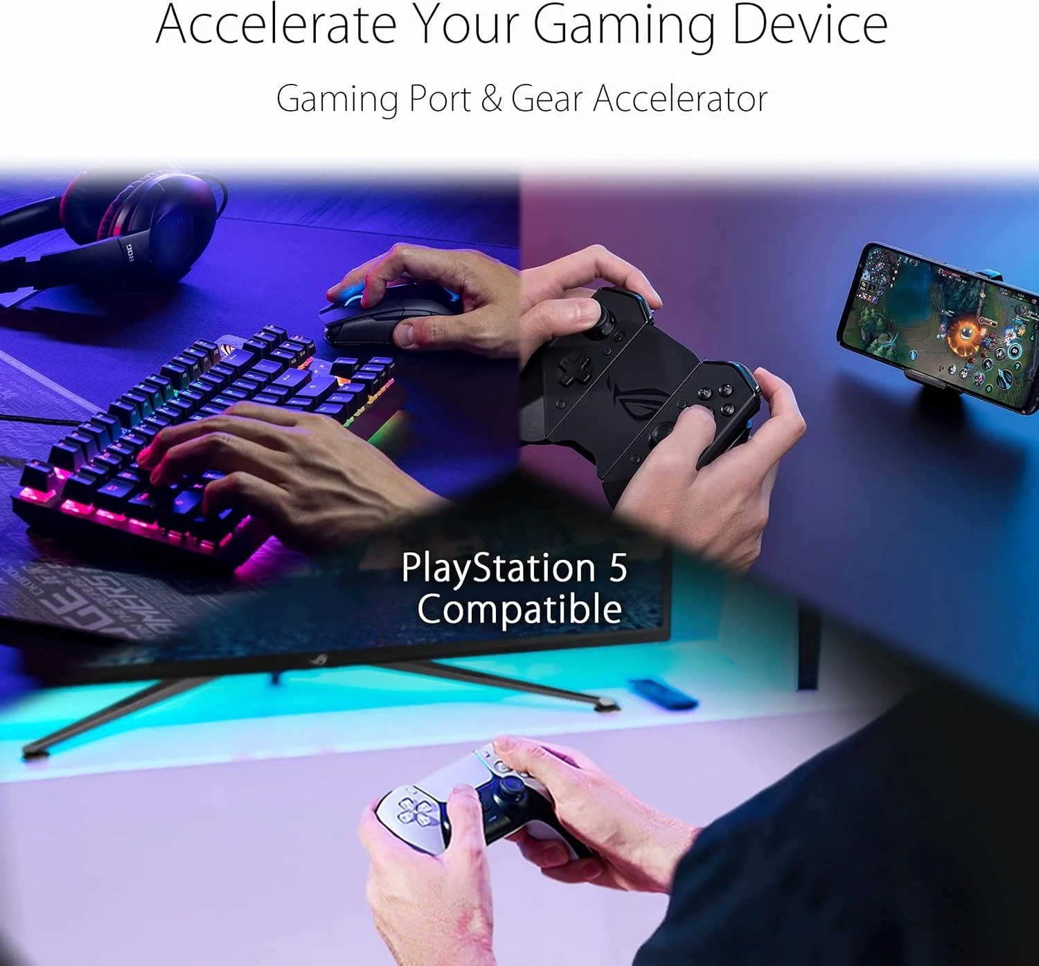 روتر گیمینگ ASUS ROG Strix GS-AX5400 (قابل ترکیب، سیستم WLAN مش Ai، وای فای 6 AX5400، سازگار با PS5، موتور گیمینگ با Aura RGB، گیگابیت LAN)