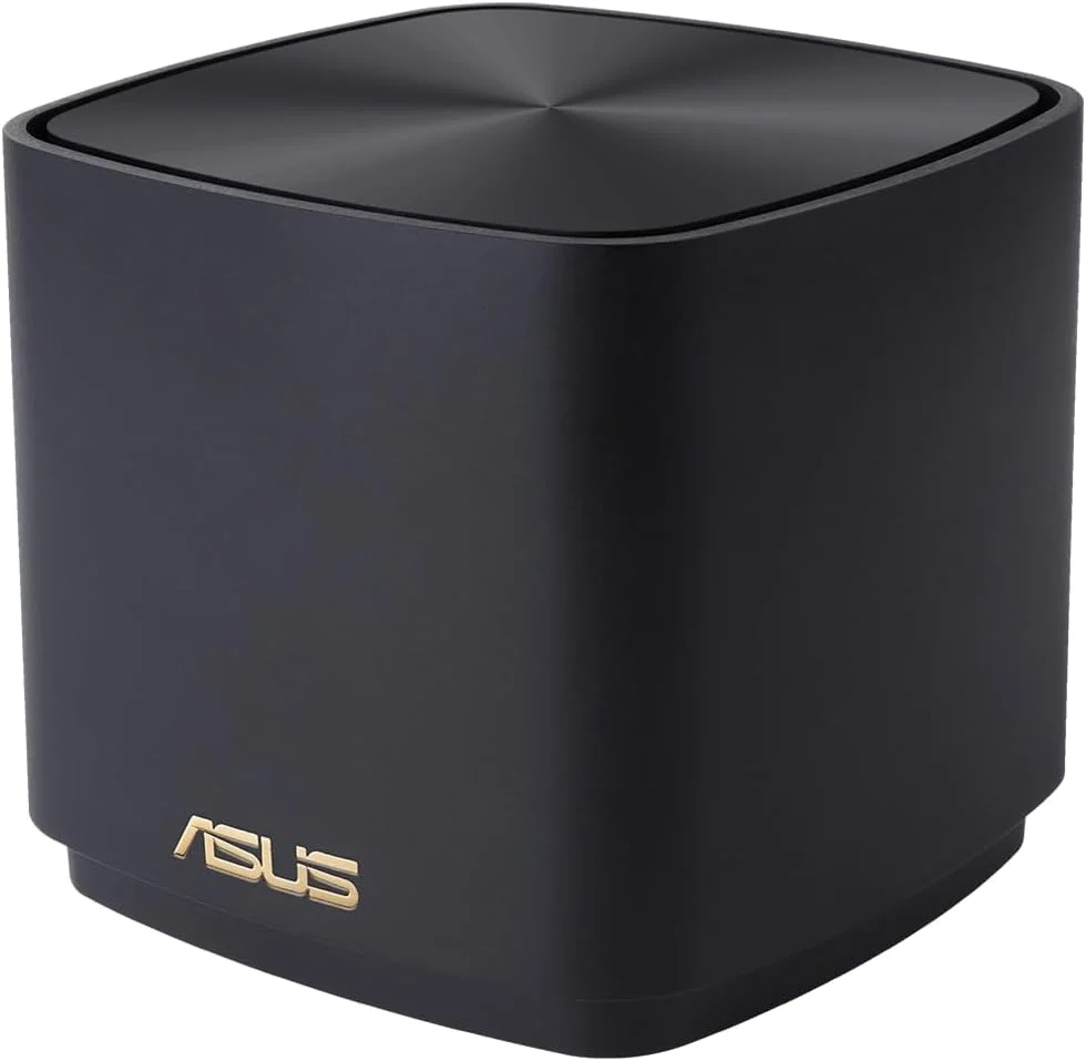 سیستم وای فای مش ASUS ZenWiFi AX Mini (AX1800 XD4 2PK) - پوشش کامل خانه تا 4800 فوت مربع و 5+ اتاق، AiMesh - مشکی