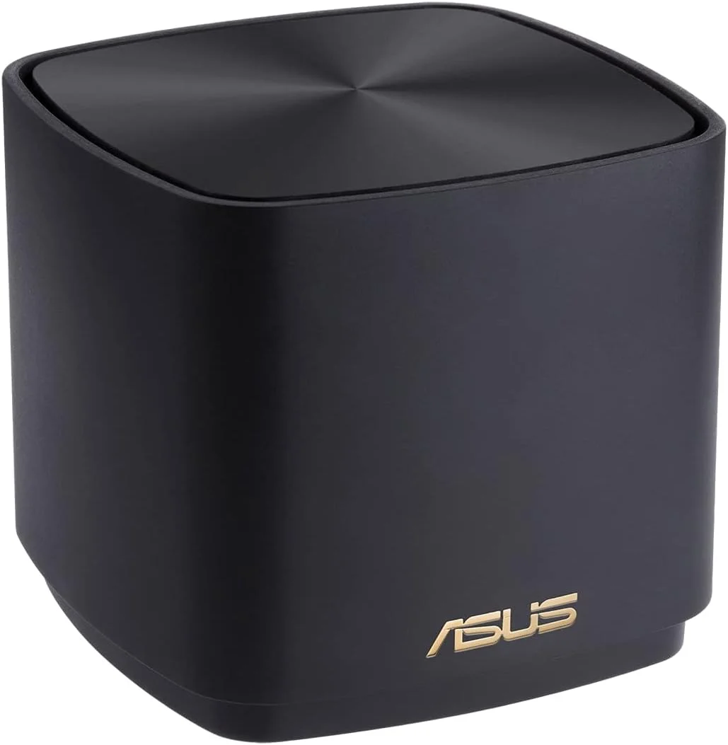 سیستم وای فای مش ASUS ZenWiFi AX Mini (AX1800 XD4 2PK) - پوشش کامل خانه تا 4800 فوت مربع و 5+ اتاق، AiMesh - مشکی